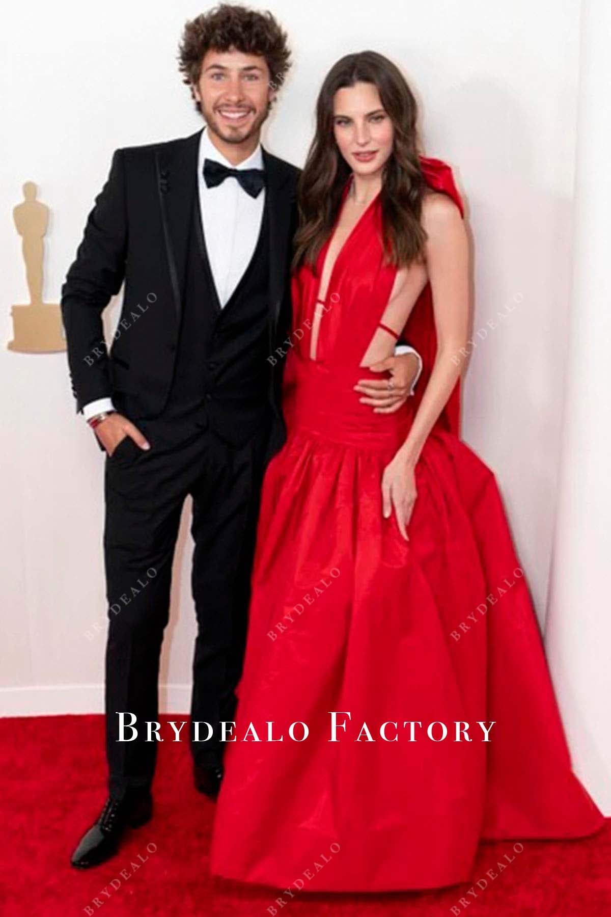 Macarena Achaga red dress 2024 Oscars Red Carpet