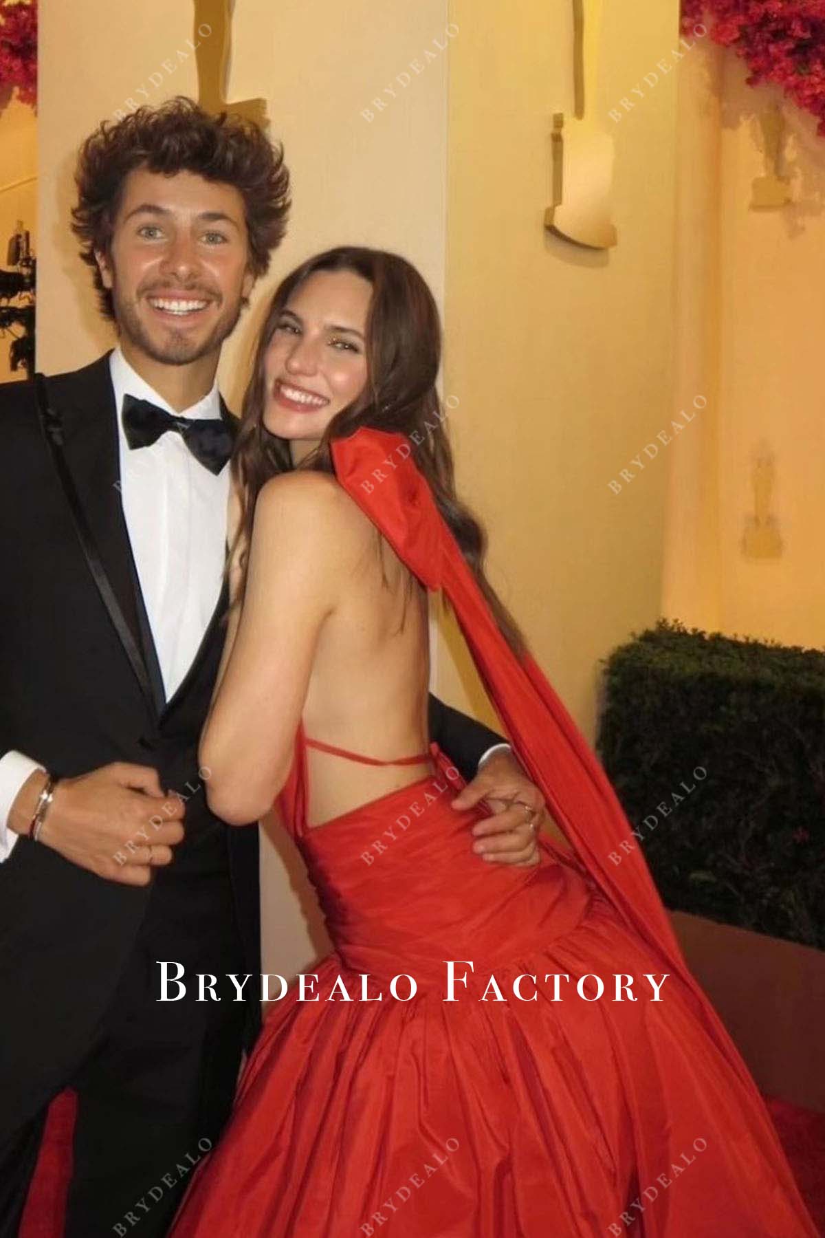 Macarena Achaga open back dress 2024 Oscars Red Carpet