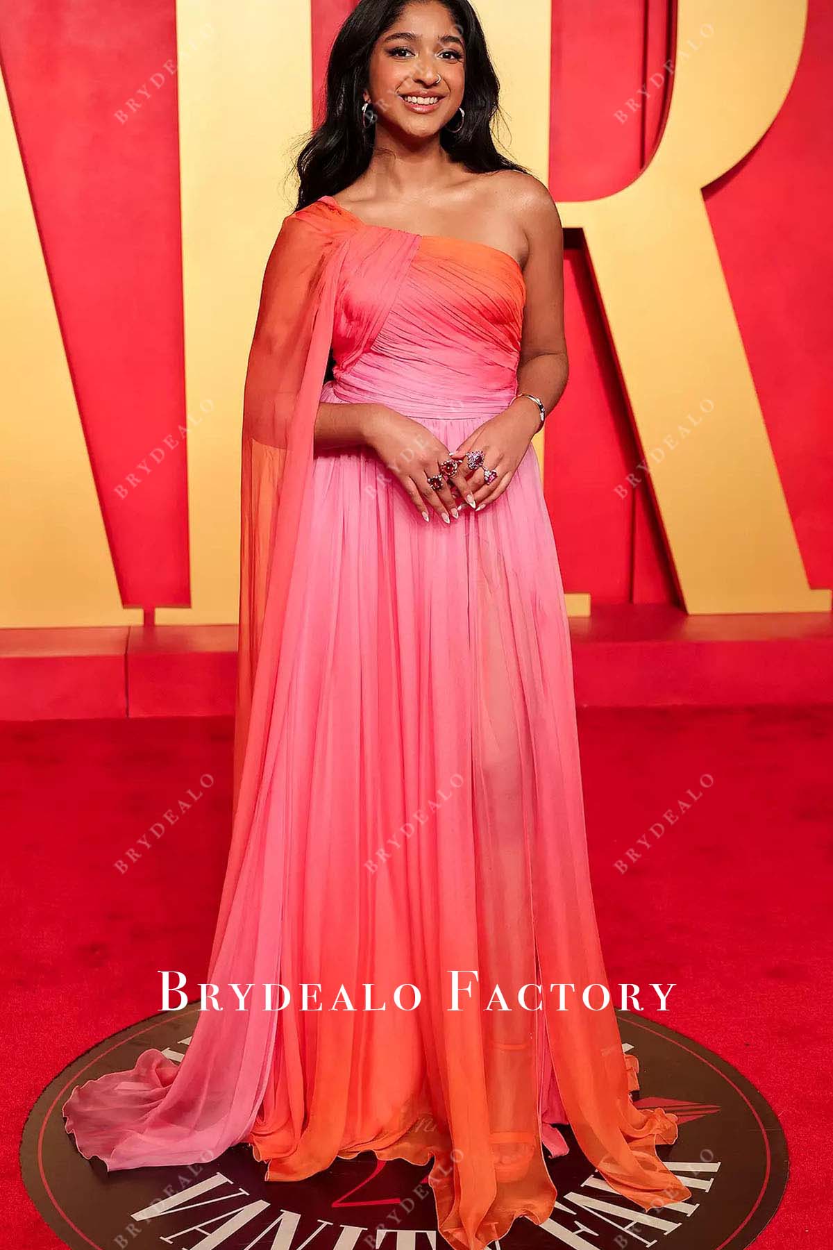 Maitreyi Ramakrishnan a-line dress 2024 Oscars After Party