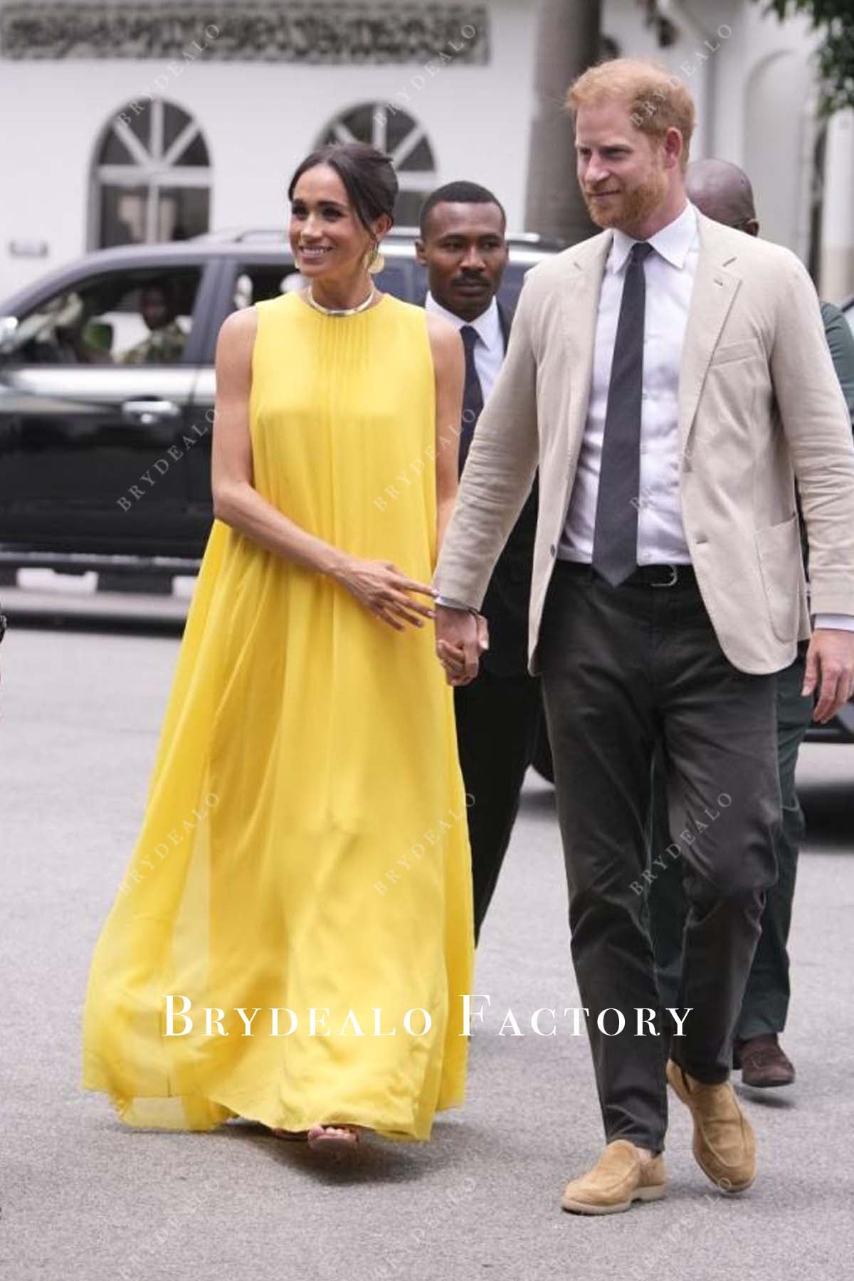 Meghan Markle 2024 Nigeria Last Day Yellow Dress