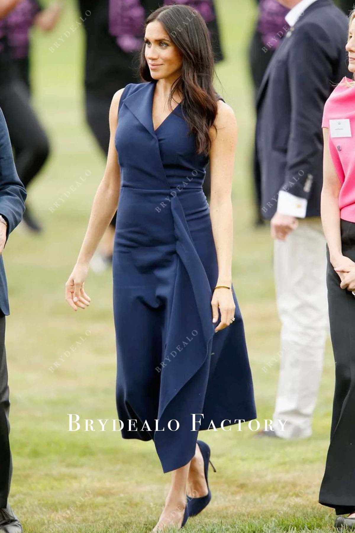 Royal Tour Australia 2018 Meghan Markle v-neck dress