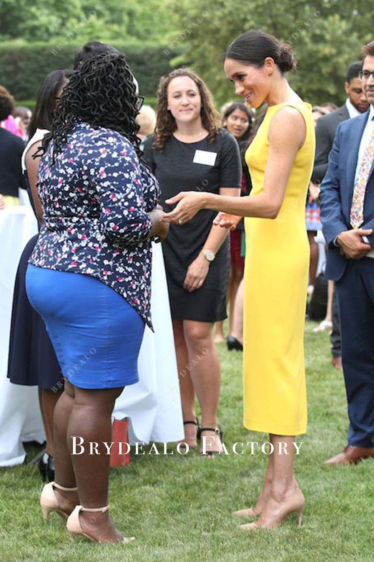 Commonwealth Youth Challenge Reception 2018 Meghan Markle tea-length dress