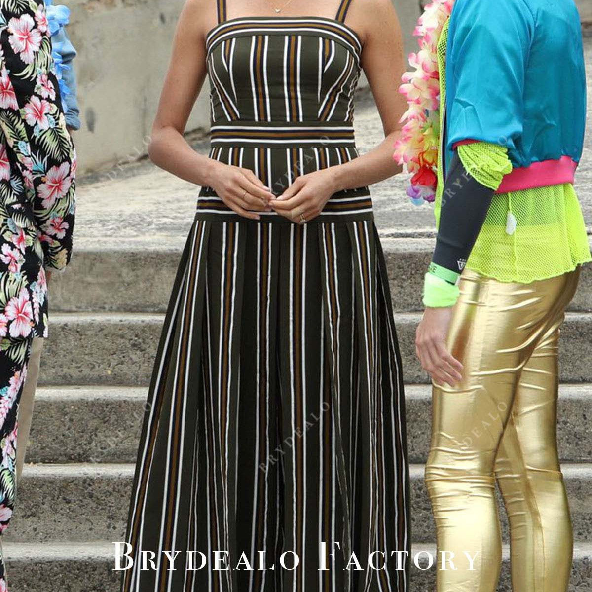 meghan markle striped maxi dress Meghan Markle 2018 British High Commission Dinner Striped Dress