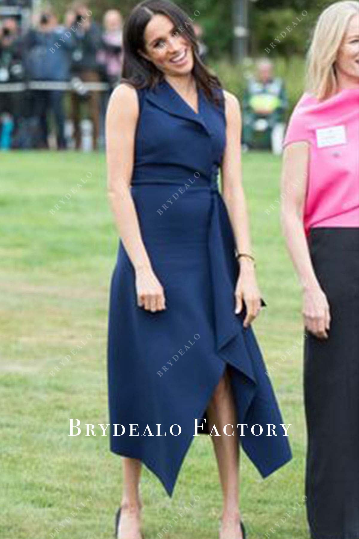 Meghan Markle Royal Tour Australia navy blue dress