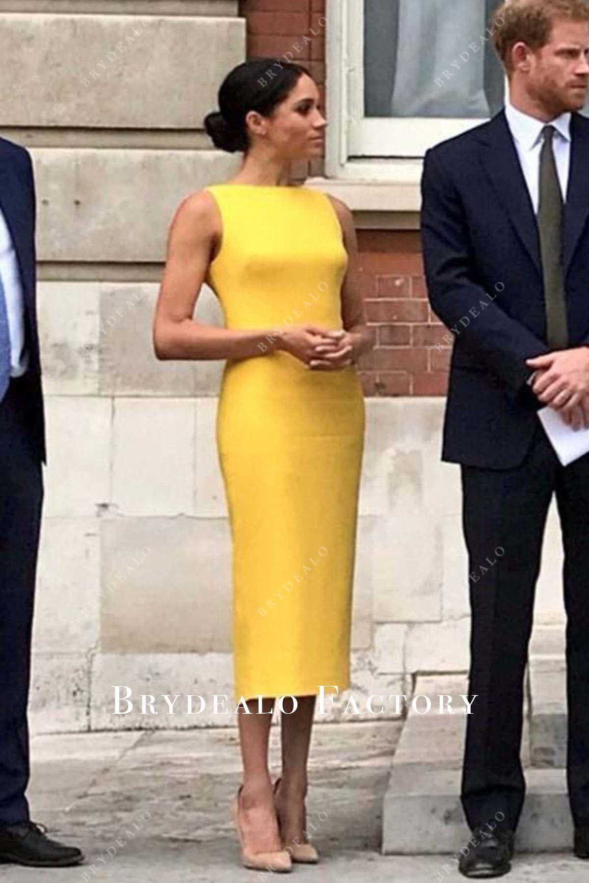 Commonwealth Youth Challenge Reception 2018 Meghan Markle sleeveless dress