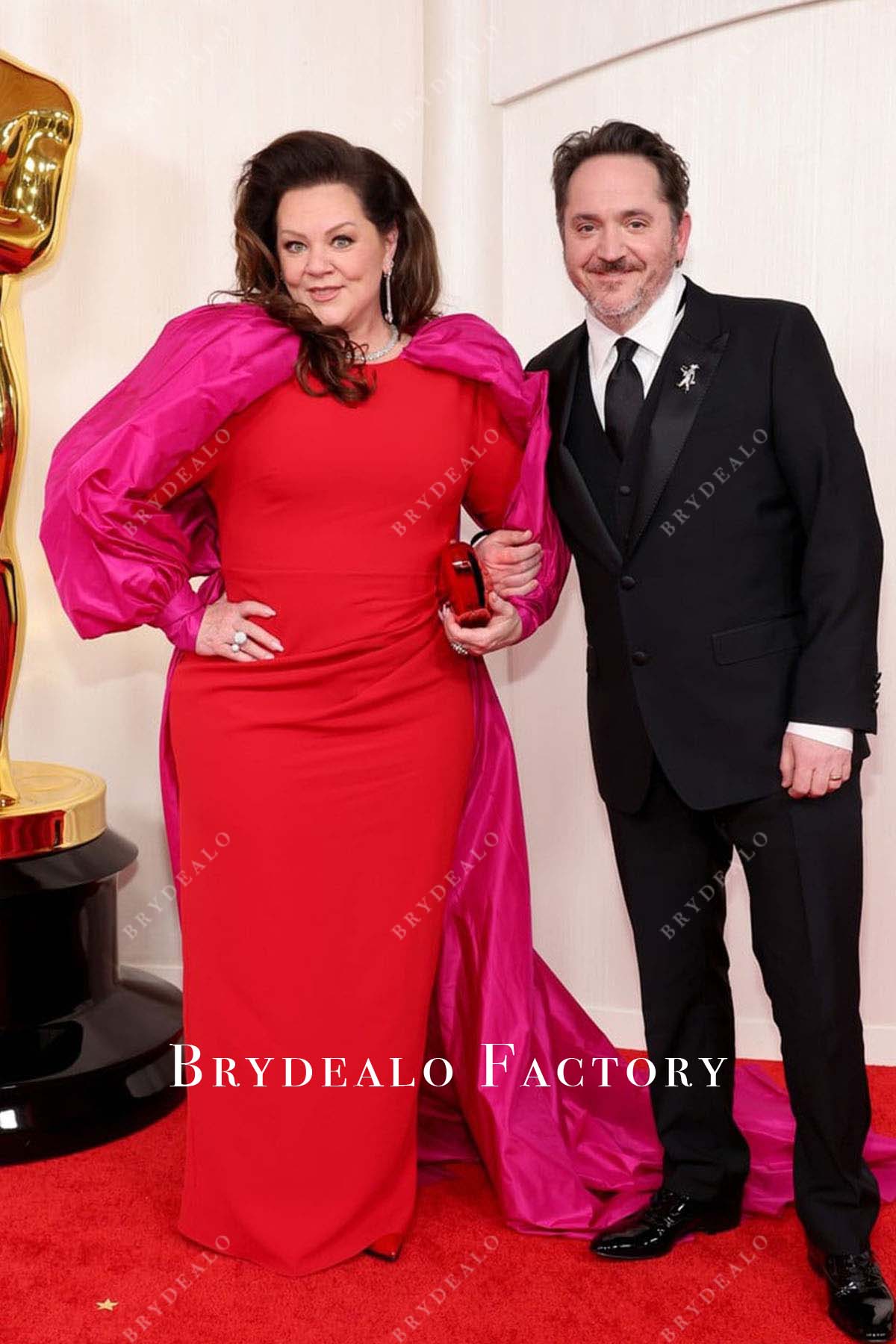 Melissa McCarthy long sleeves dress 2024 Oscars Red Carpet 