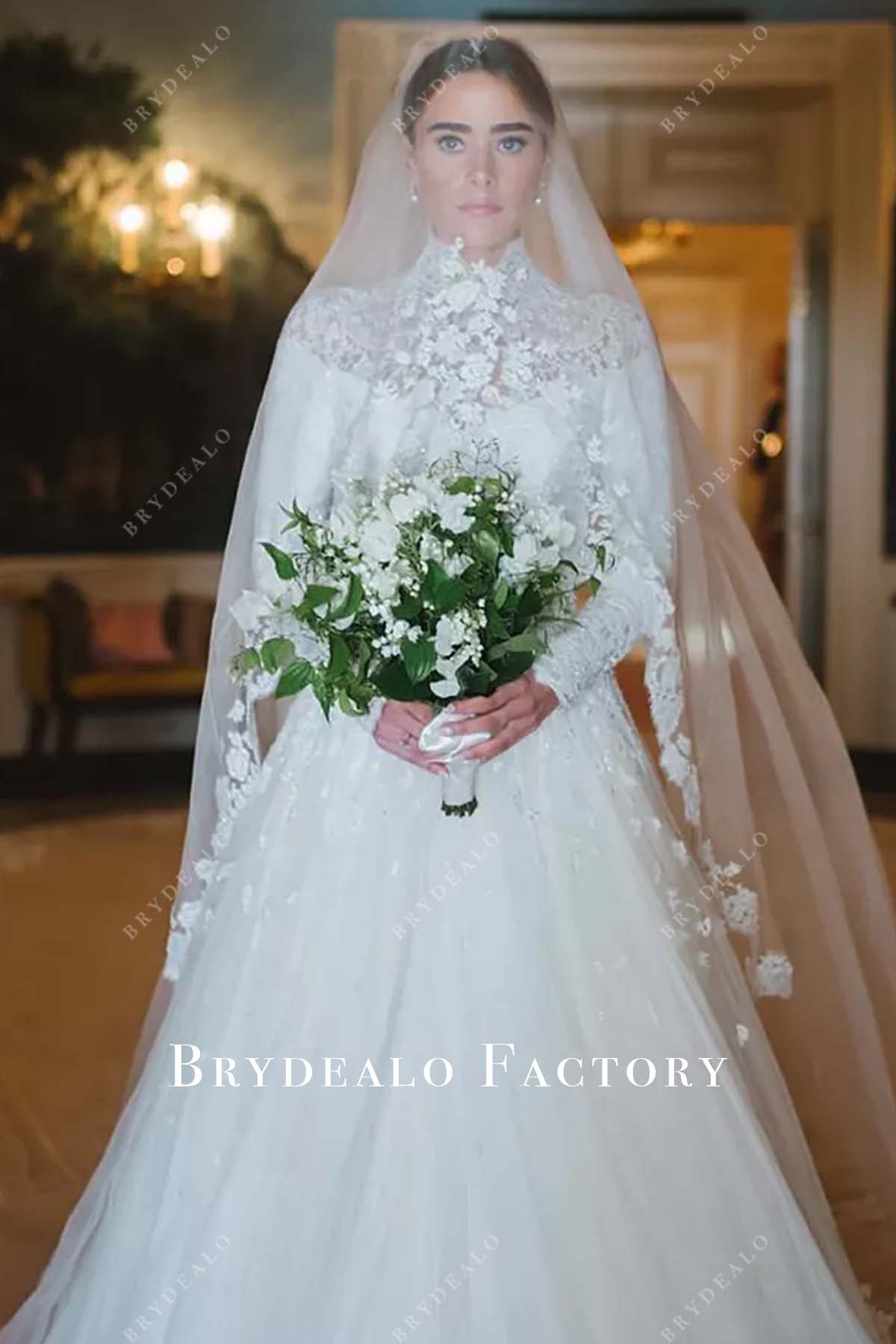 Naomi Biden Custom Lace White Wedding Dress