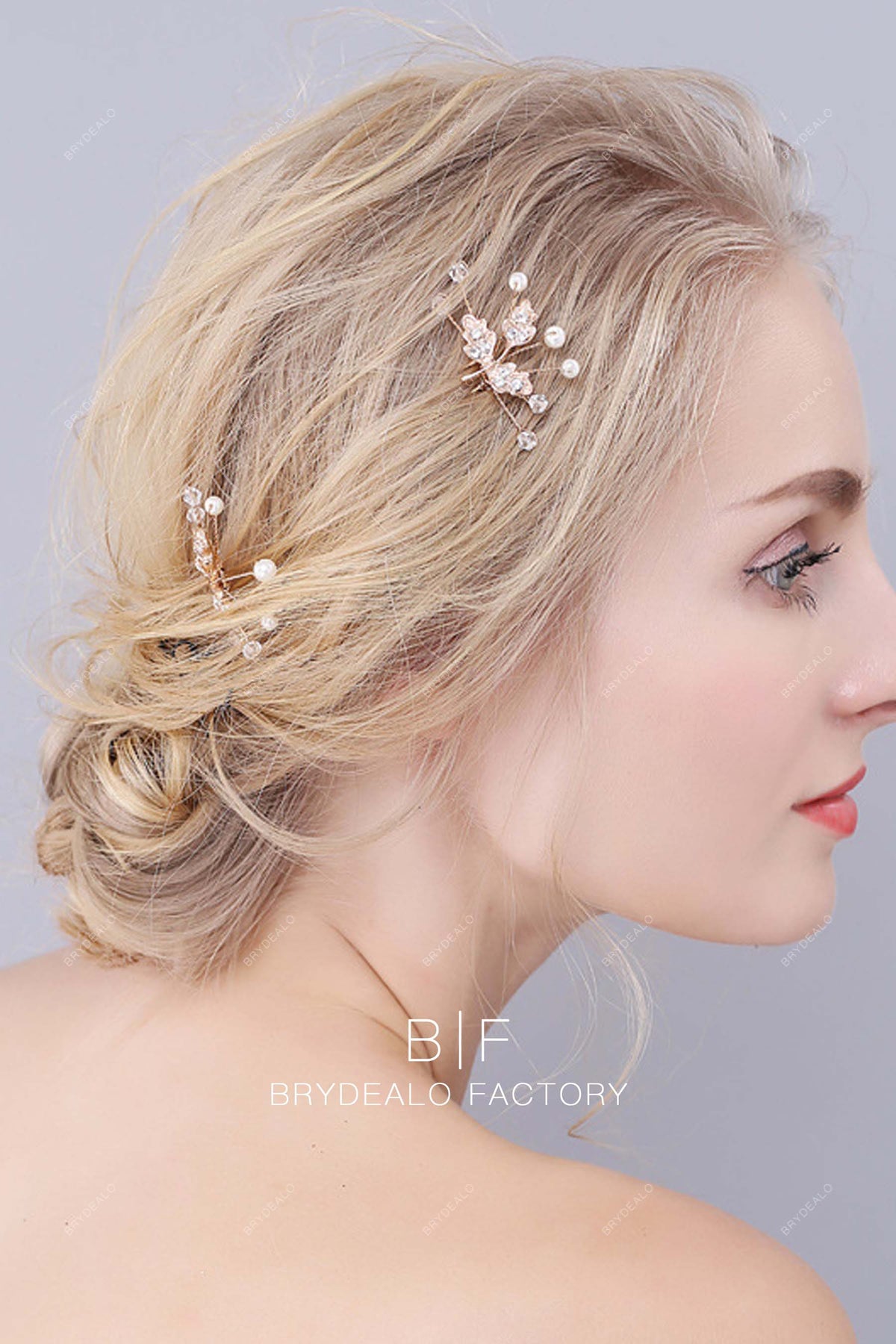 pearls bridal hair pin