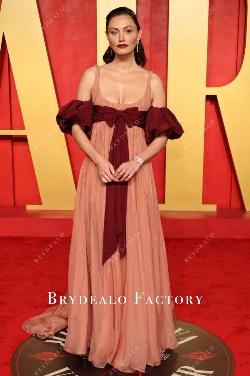 Phoebe Tonkin Red 2018 Vanity Fair Oscars Party A-line Dress