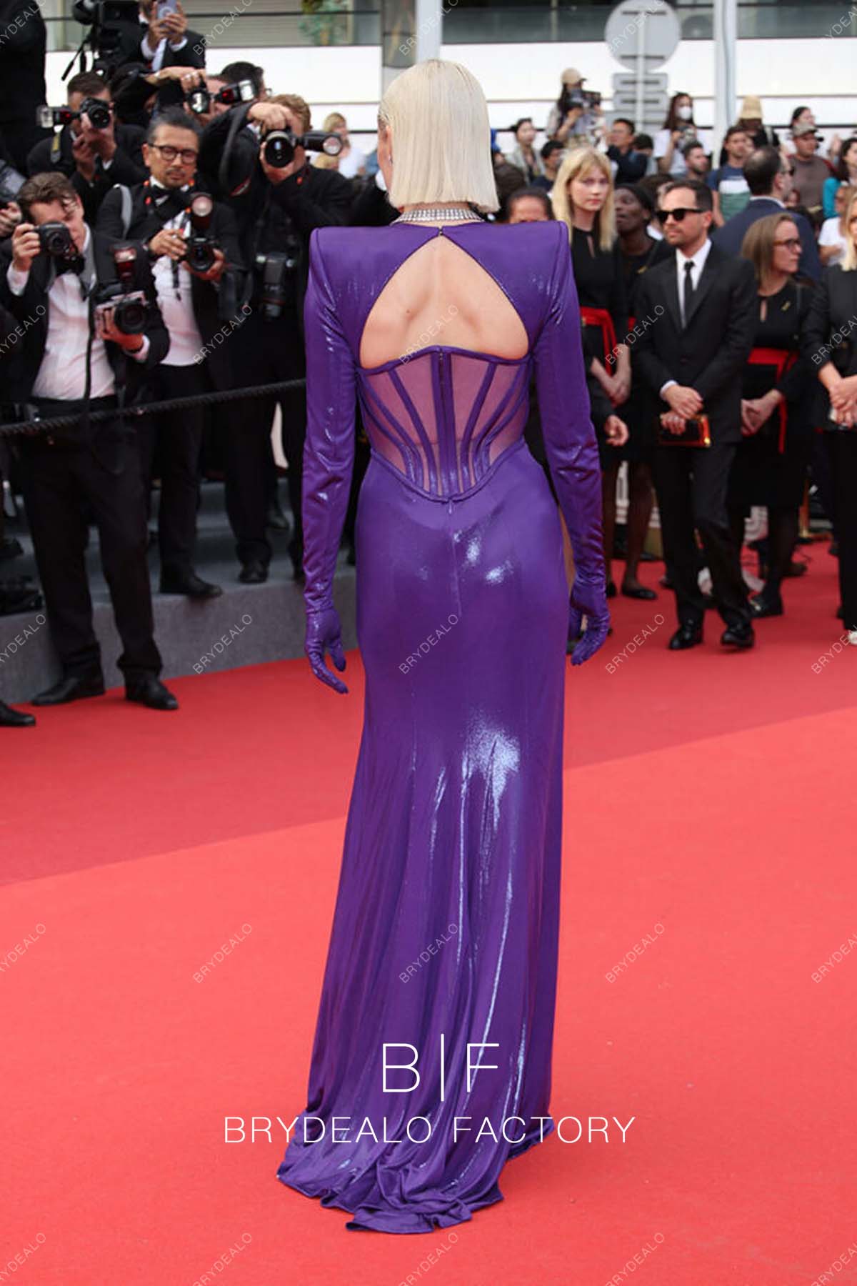 Pom Klementieff 2023 Cannes Film Festival Red Carpet Leather Dress