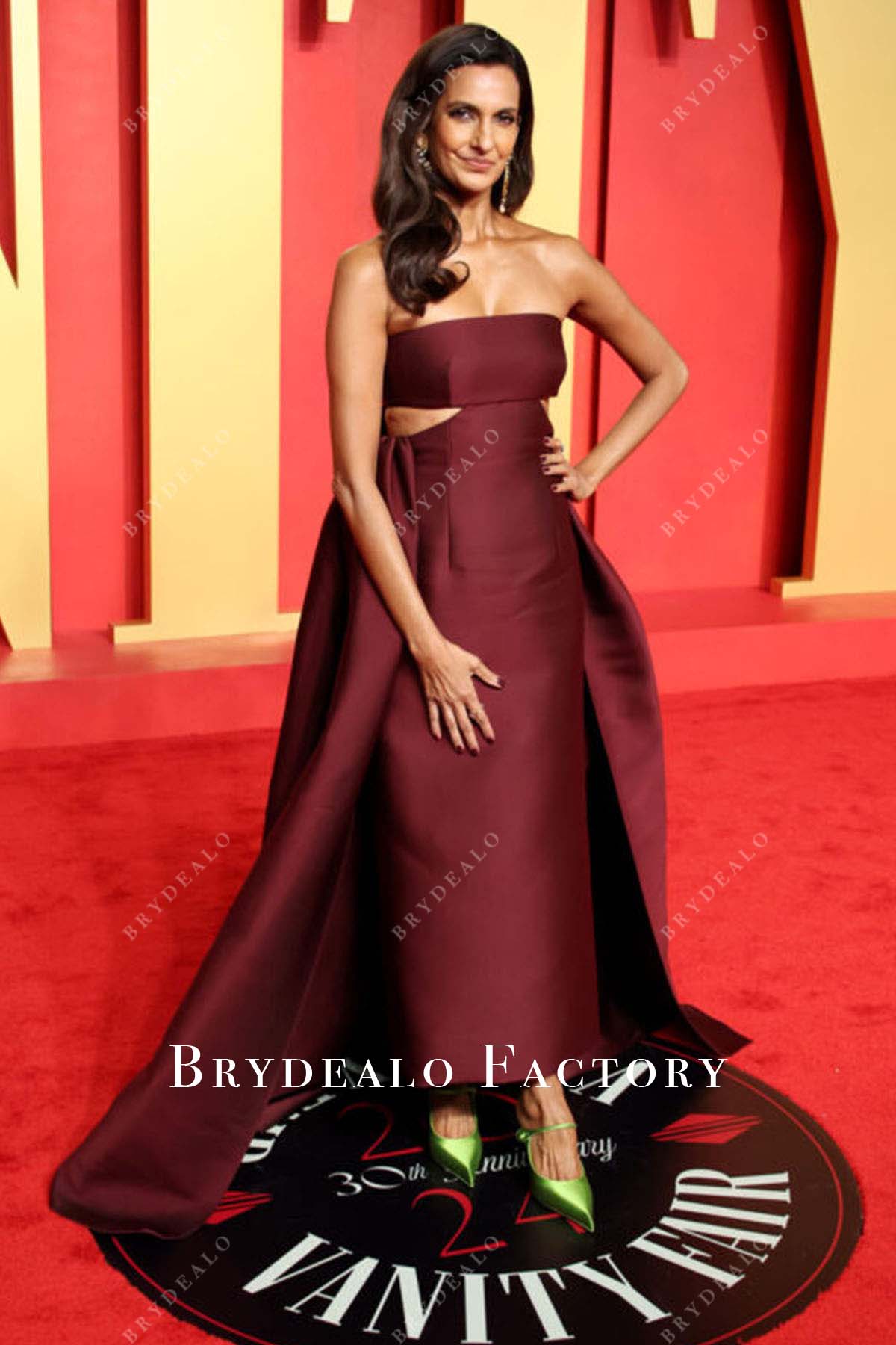 Poorna Jagannathan Cabernet Strapless 2024 Oscars After Party Dress