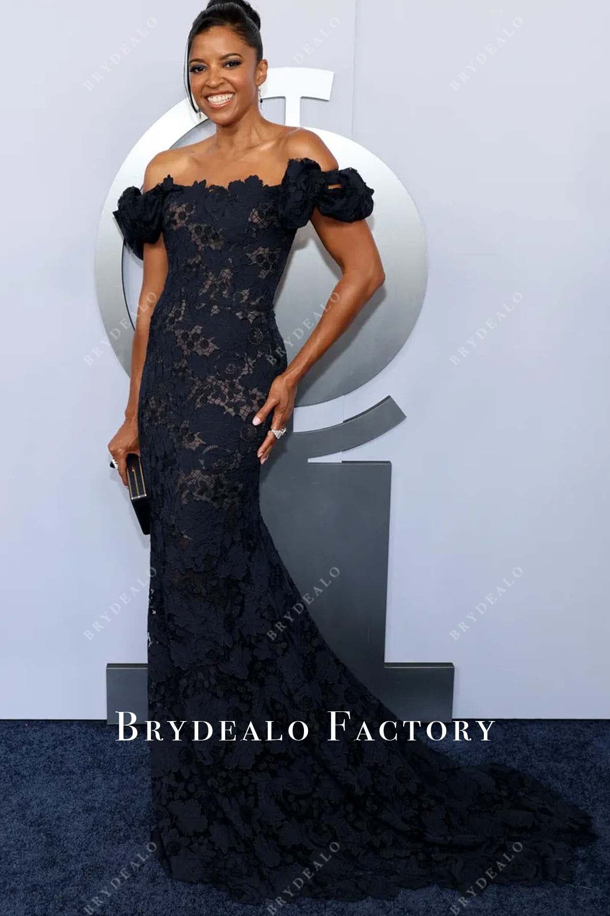 Renee Elise Goldsberry off shoulder dress 2024 Tony Awards 