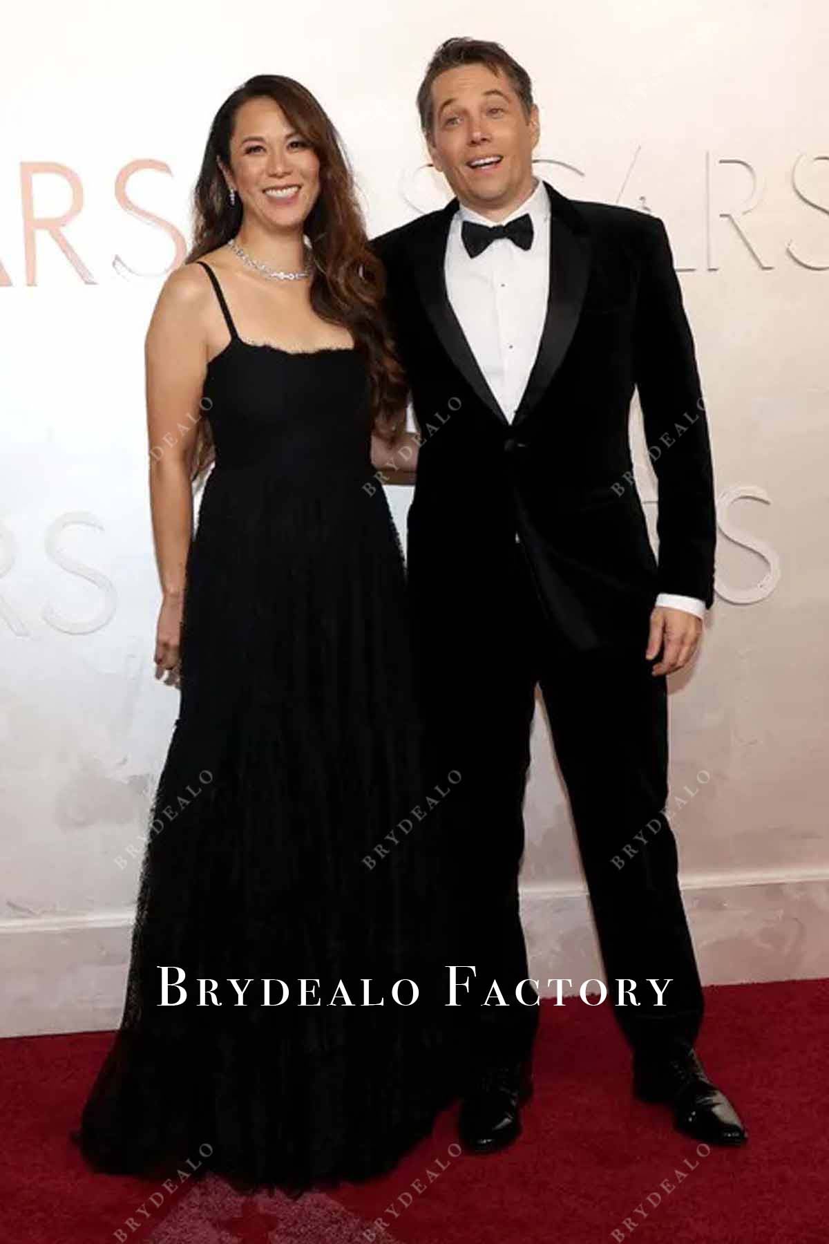 Samantha Quan black 2025 a line  Oscars red carpet dress