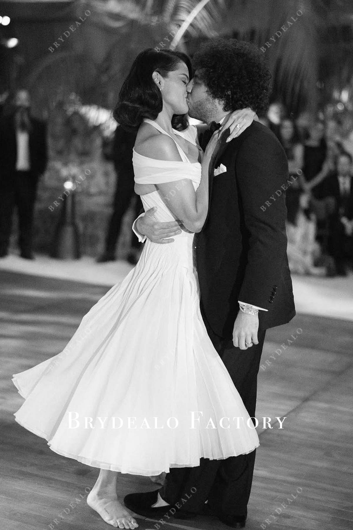 Selena Gomez a line 2025 Wedding party dress