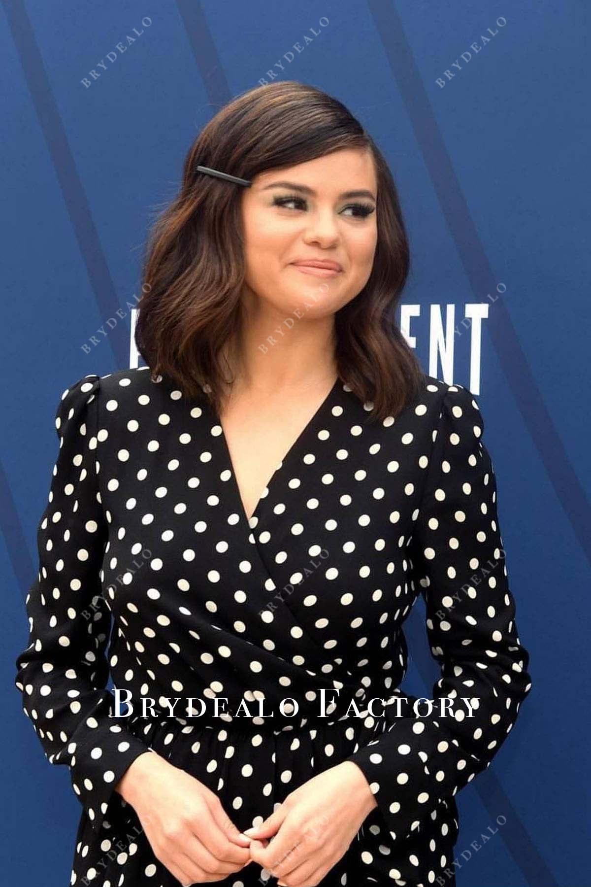 Selena Gomez v-neck 2019 the Hollywood Reporter's Empowerment dress