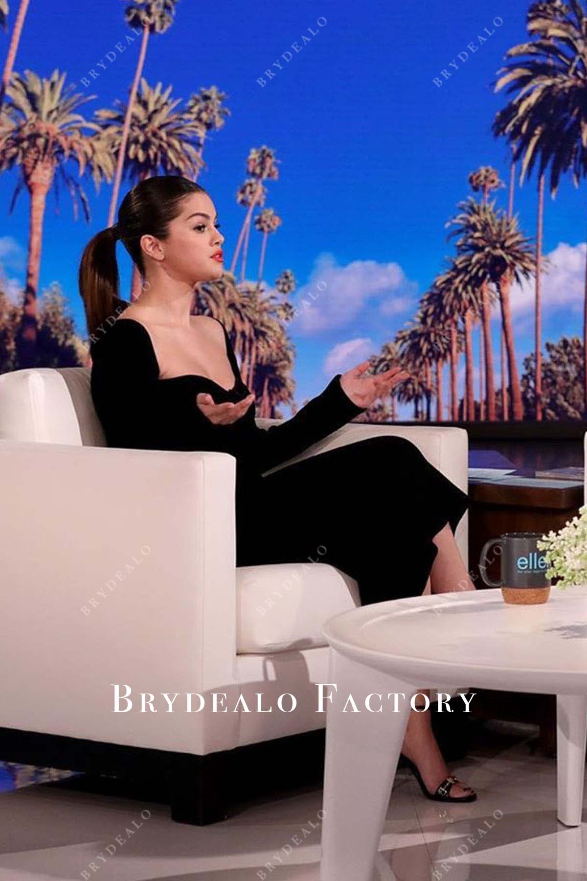 Selena Gomez tea length 2020 The Ellen Degeneres Show dress