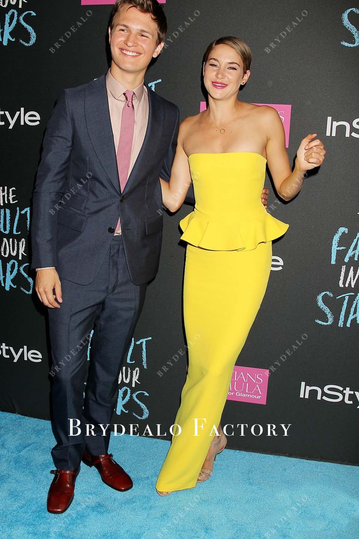 Shailene Woodley The Fault In Our Stars Premiere Yellow Strapless Dress