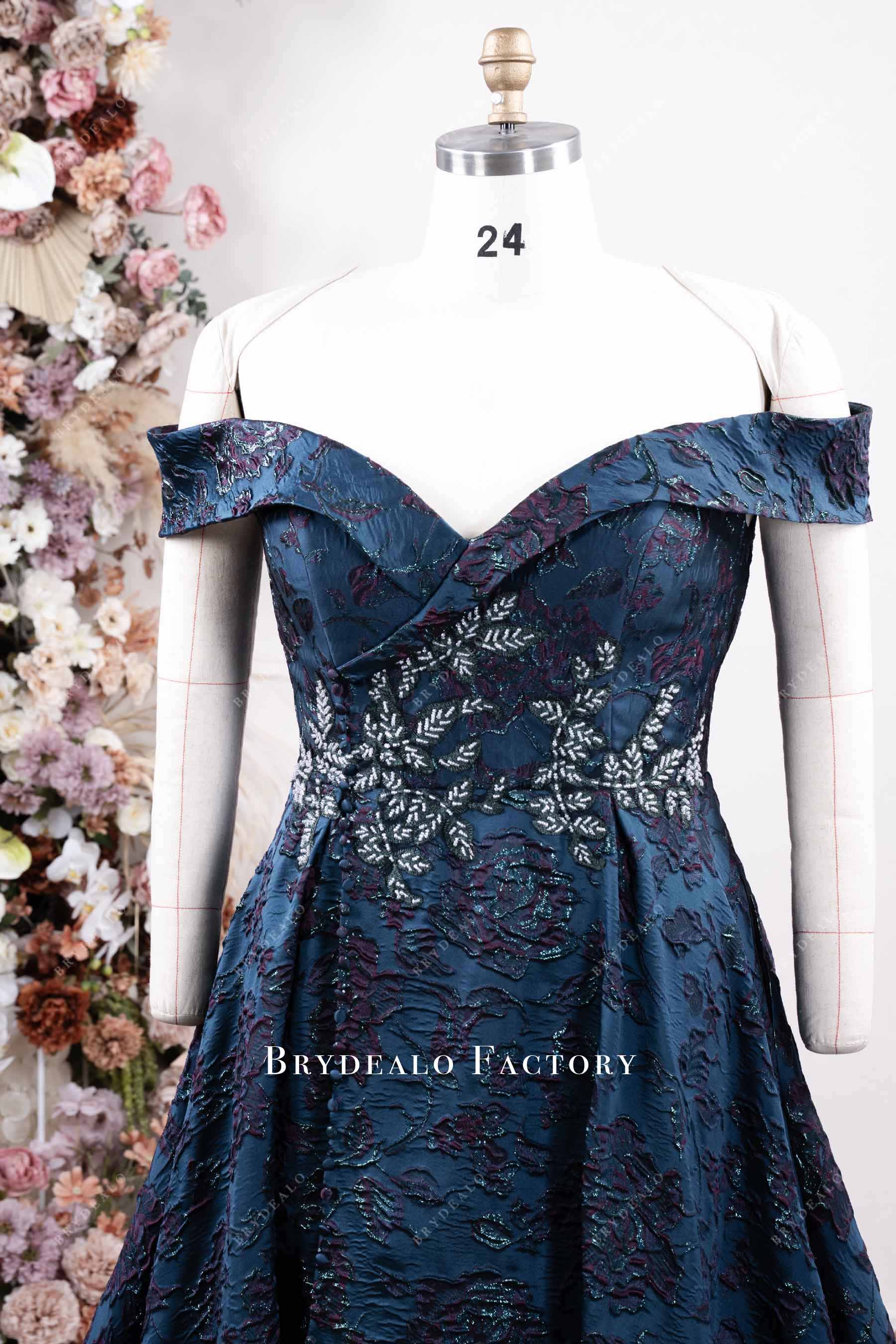 sweetheart neck jacquard dress