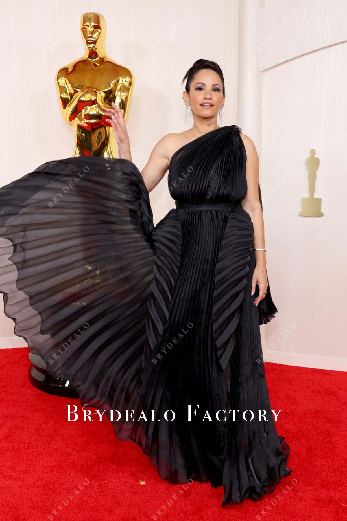 Tiffany Smith ruched dress 2024 Oscars Red Carpet