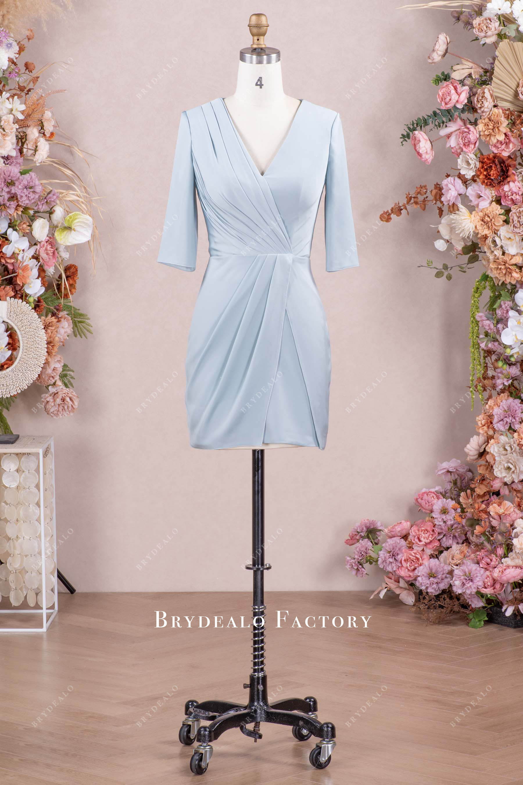 v neck mother of bride dress
