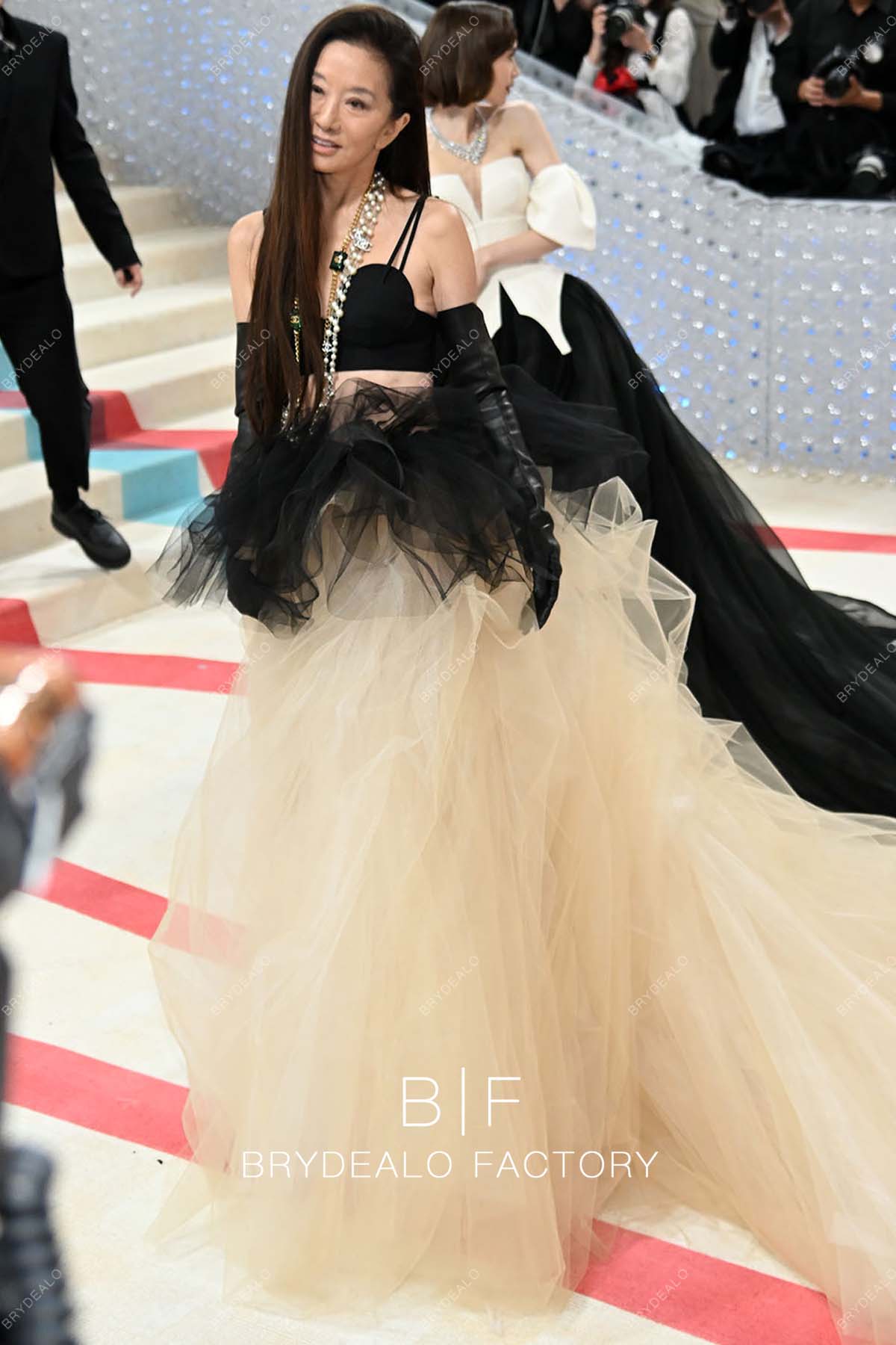Vera Wang 2023 Met Gala Black Champagne  Dress