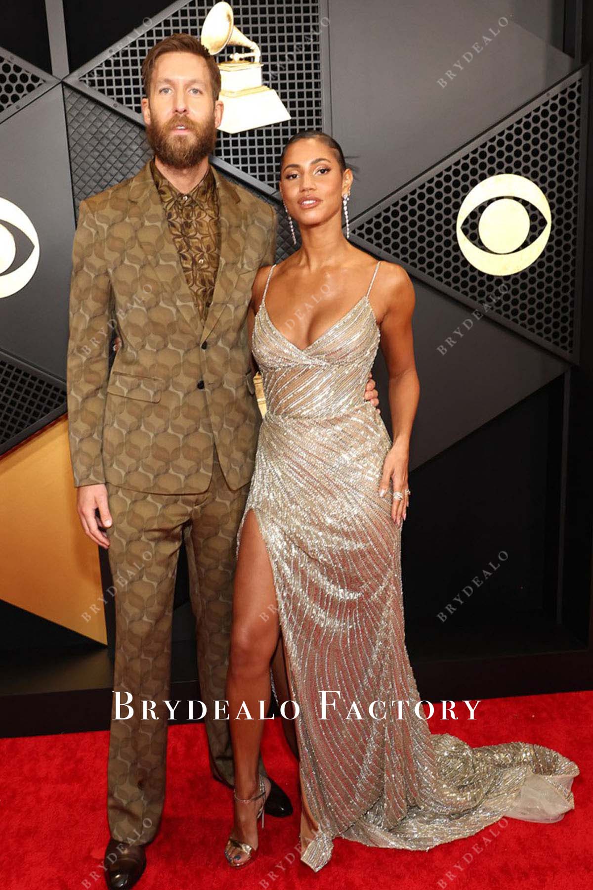 Vick Hope v-neck 2024 Grammys Red Carpet dress