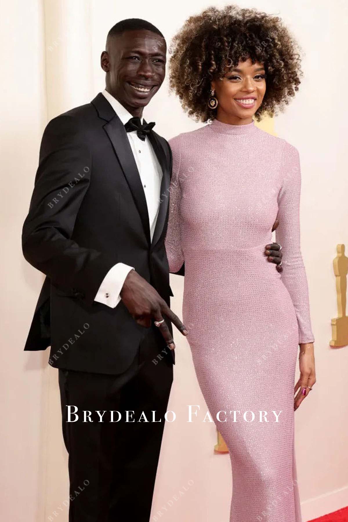 Wendy thembelihle juel long sleeves dress 2024 Oscars Red Carpet