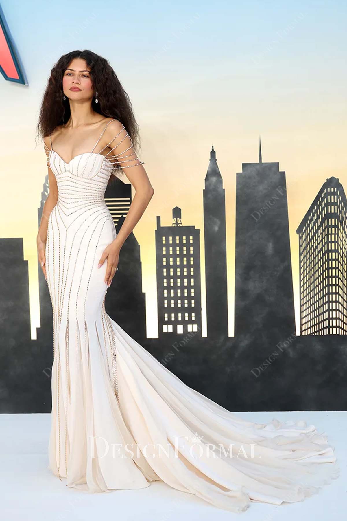 Zendaya Chains Mermaid Premiere Dress-Spider-Man: Brand New Day