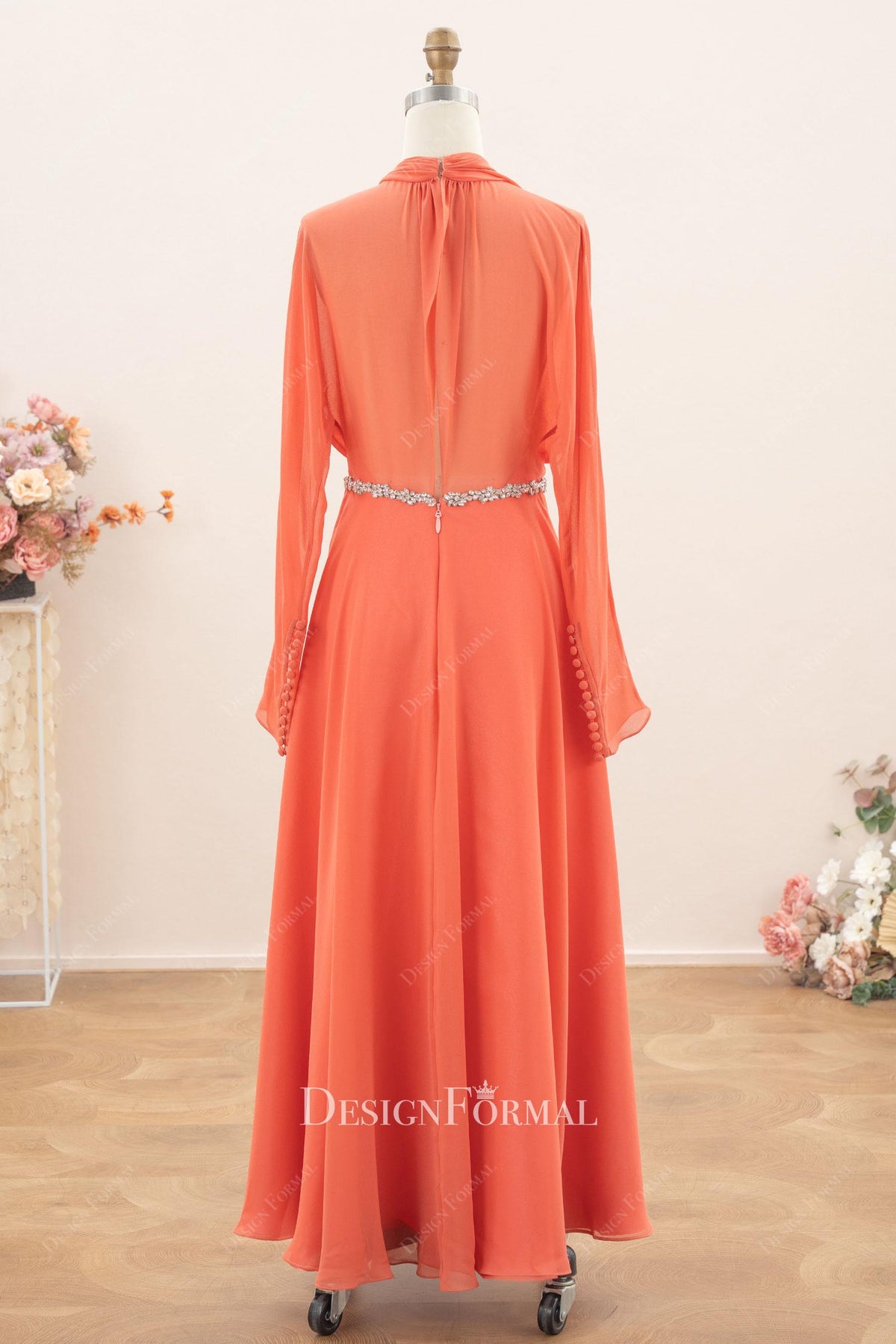 a line ankle length evening dress
