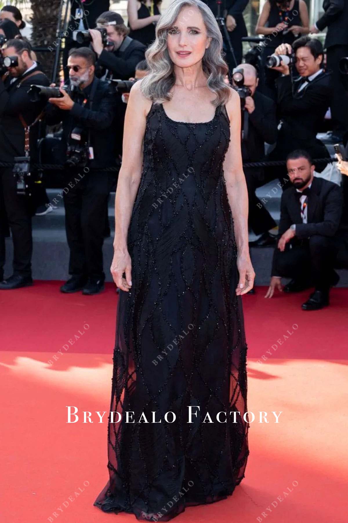 Andie MacDowell black dress Cannes Film Festival 2023 