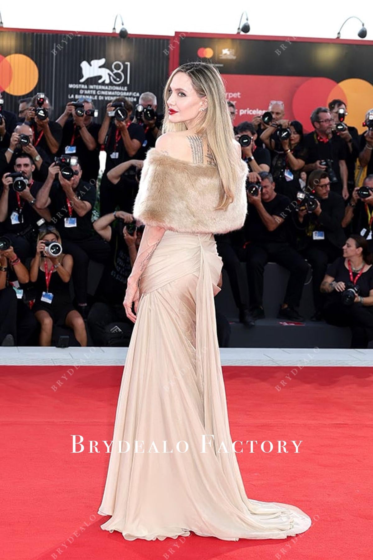 Angelina Joily sweep train 2024 Venice Film Festival 