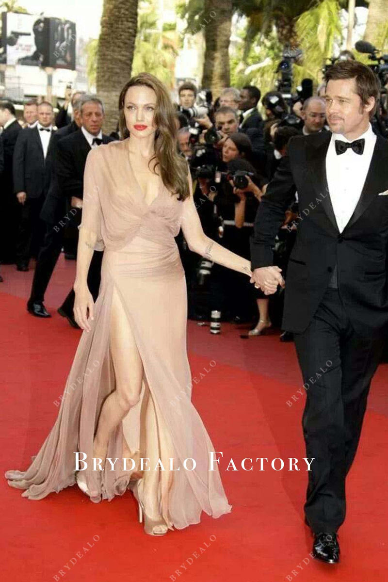 Celebrity Dress | Angelina Jolie Nude 2009 Cannes Film Festival Dress