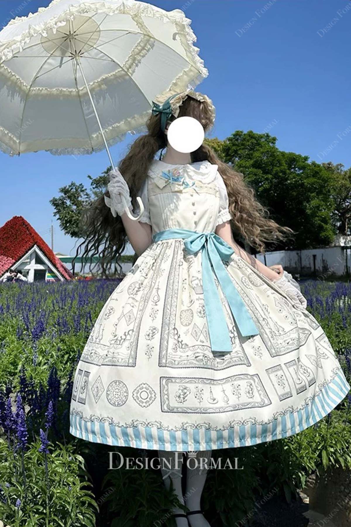 Apricot short sleeves puffy lolita dress
