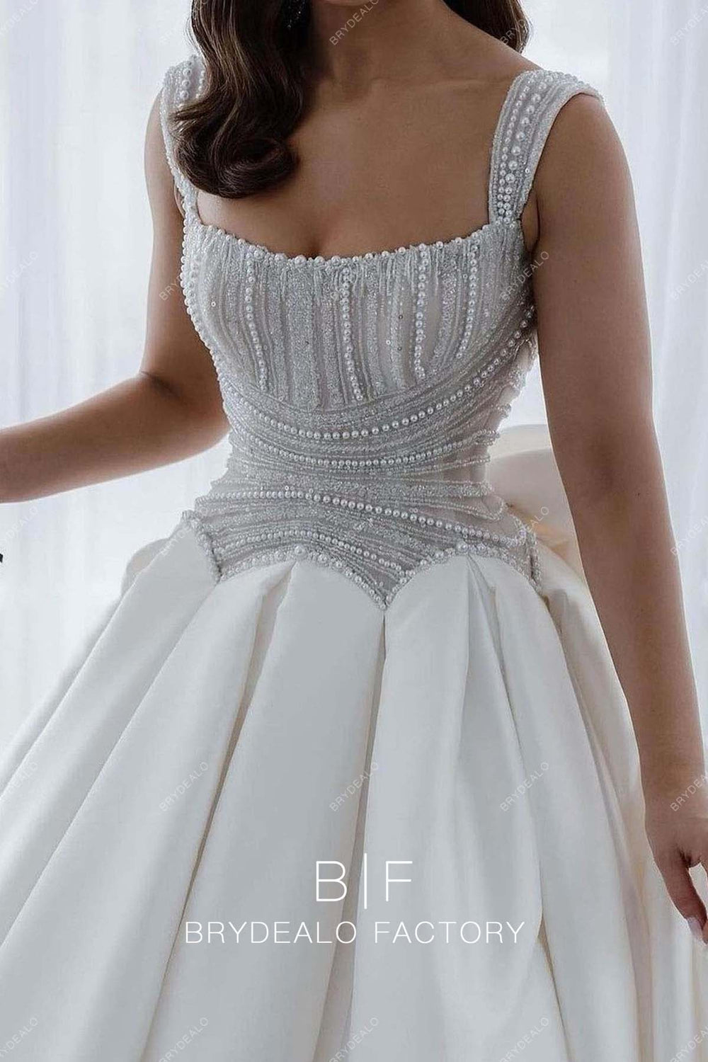 A-Line Bowknot Scoop Beaded Dress With Pockets Silver