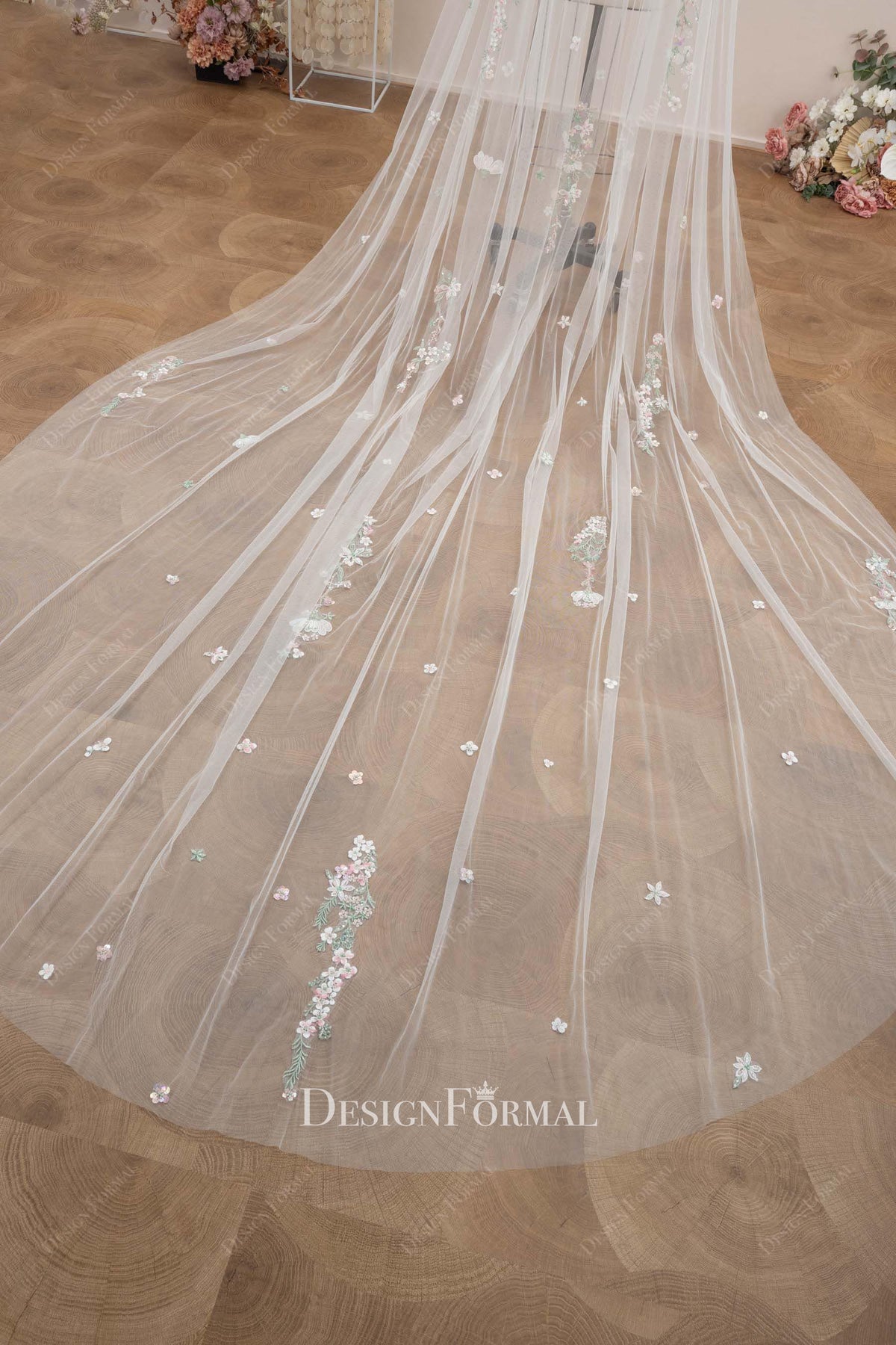 beaded flower lace wedding cape