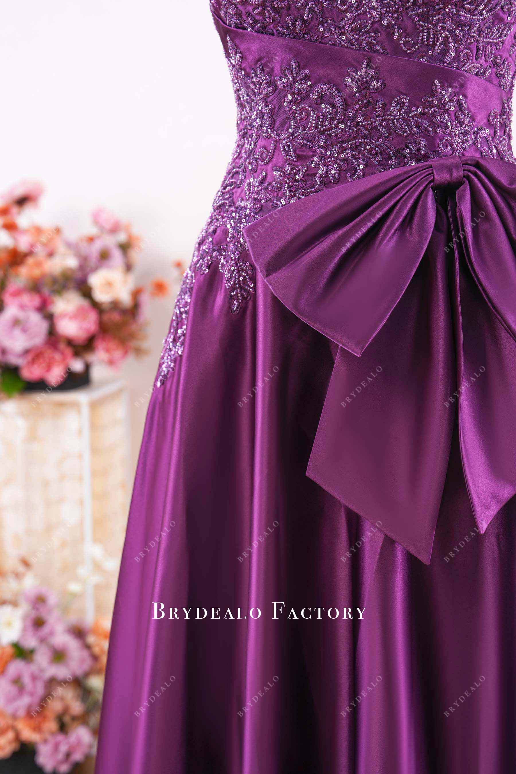 beaded lace grape mother of bride dress
