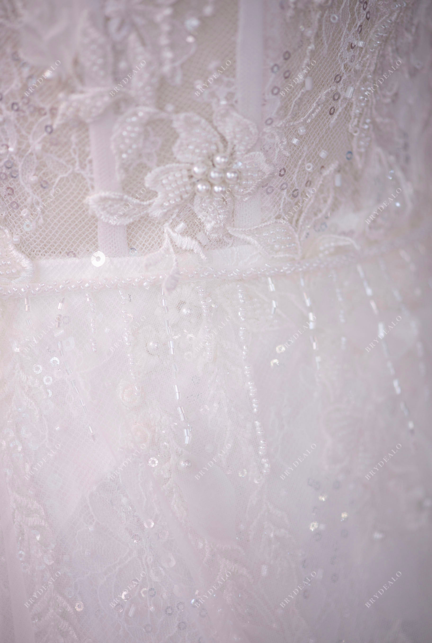 beaded tulle bridal overskirt