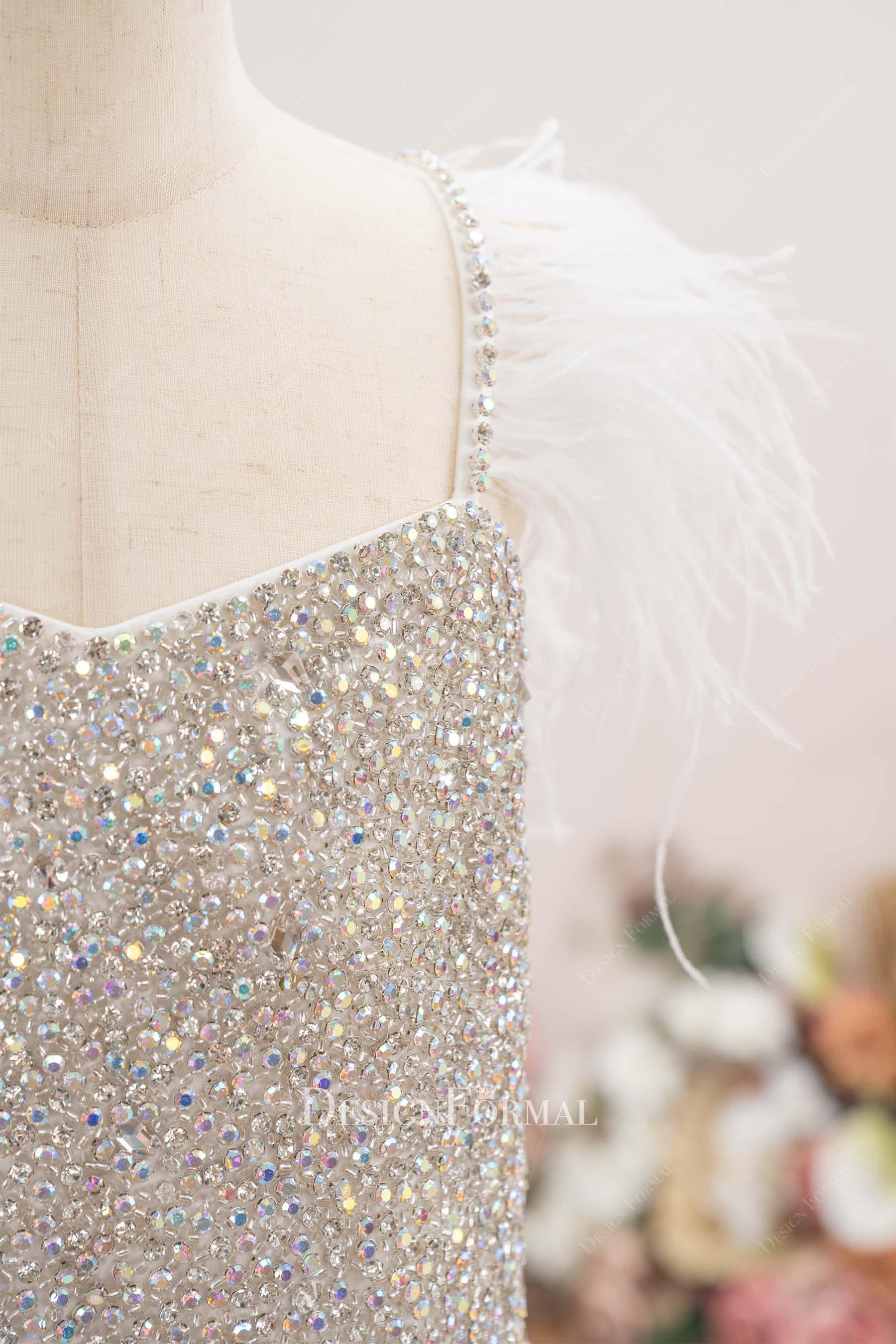 beaded straps teen pageant dress