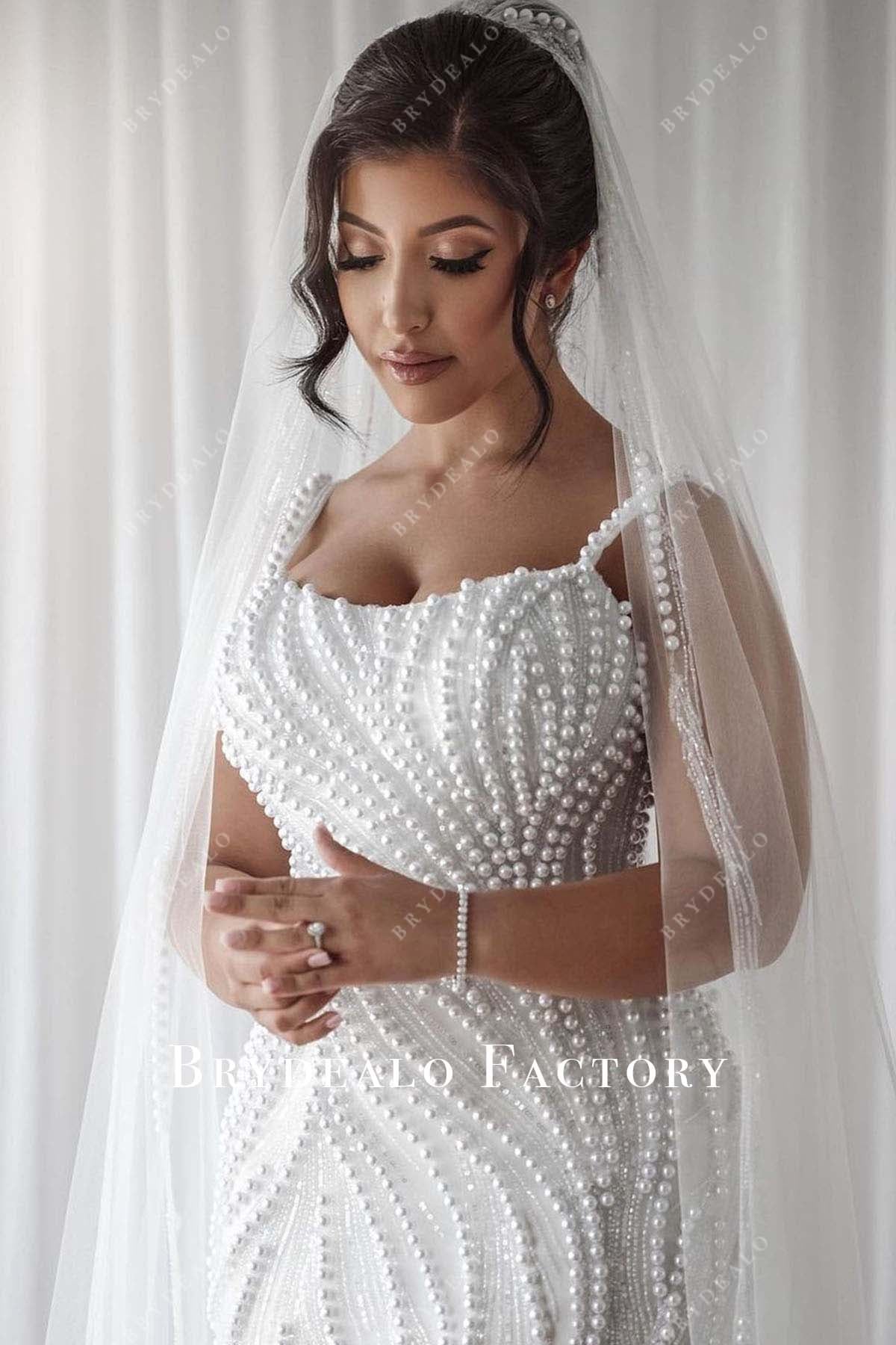 chic beaded bridal ballgown