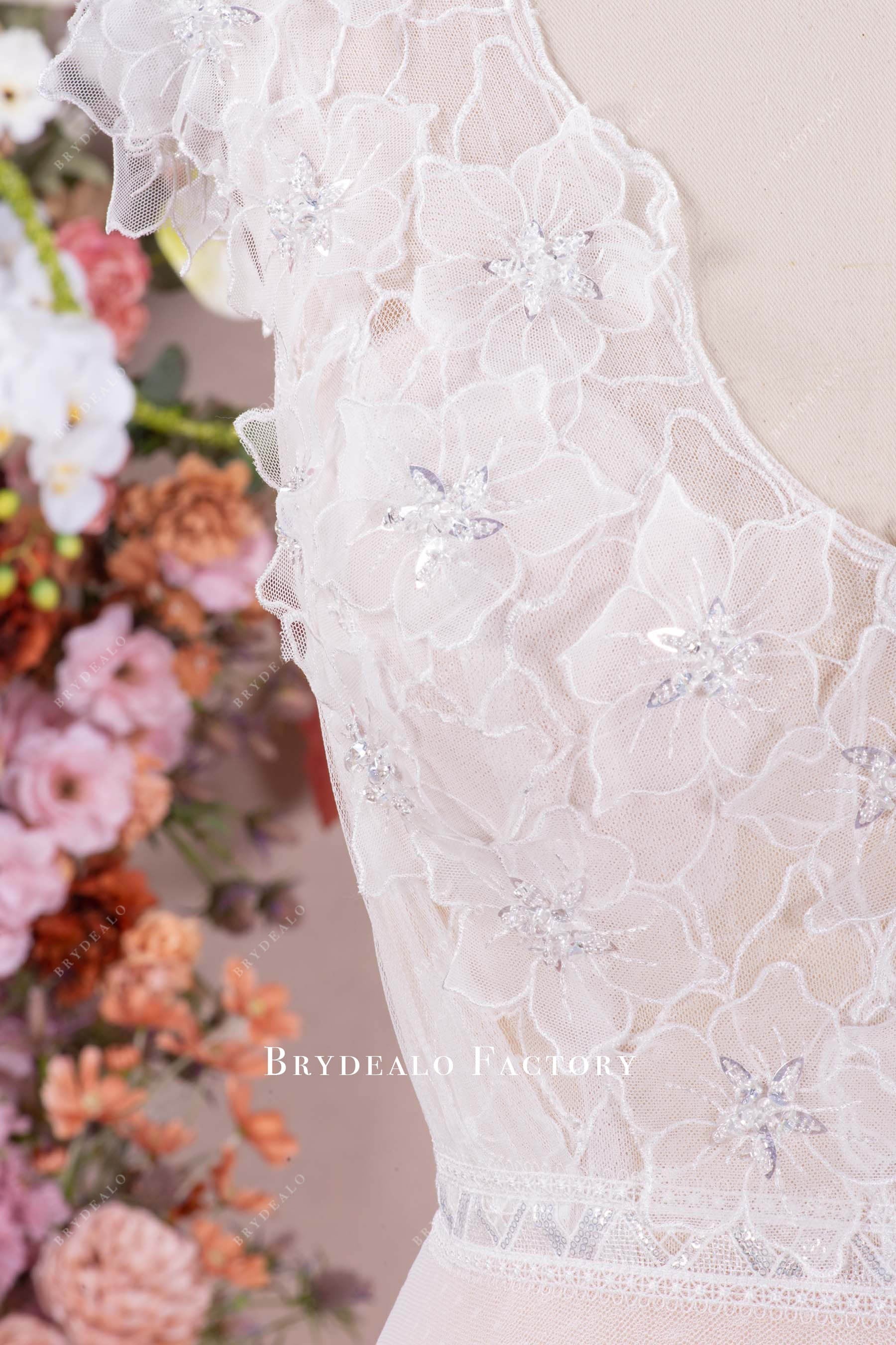 beading lace wedding dress