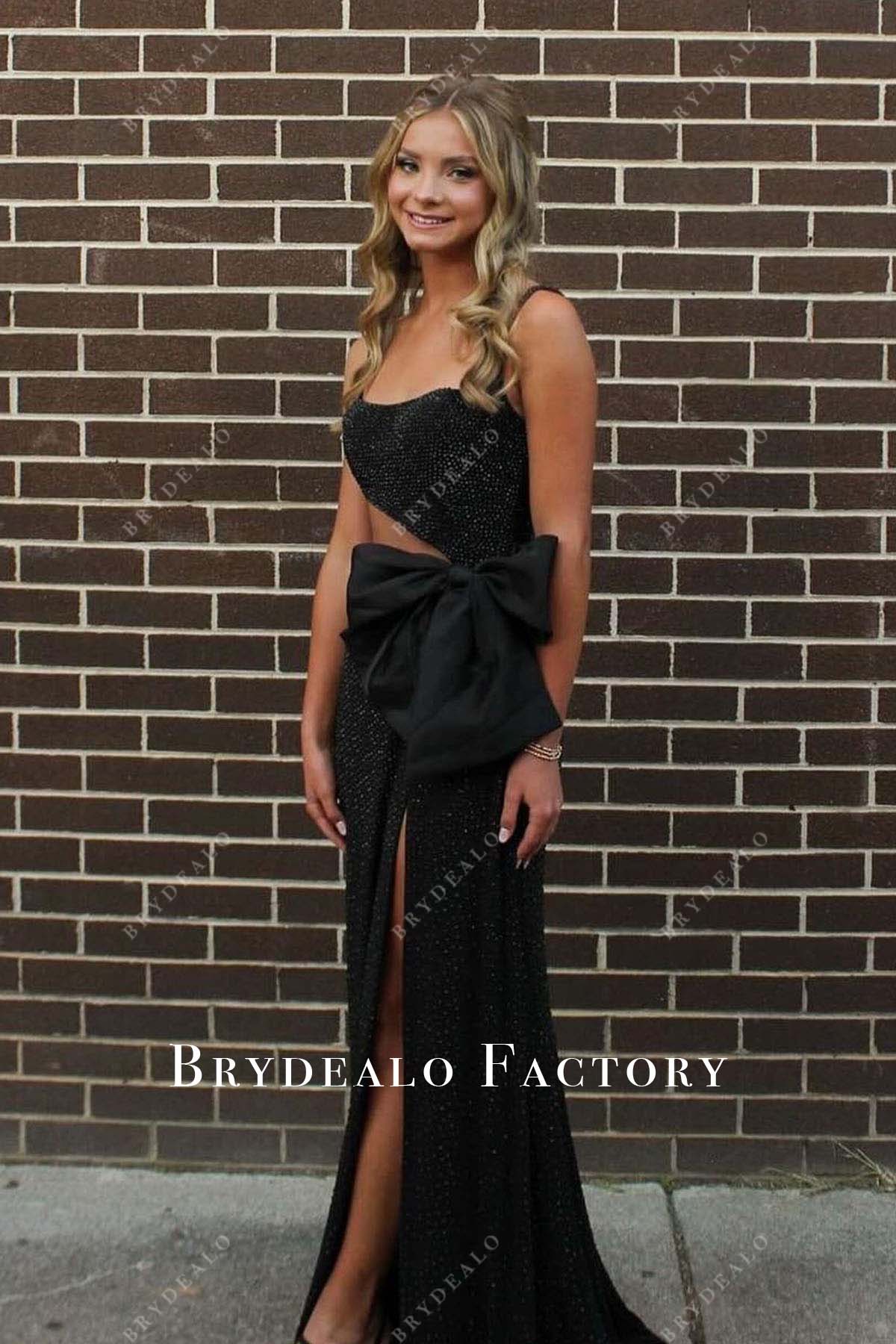 black sequined cutout homecoming dress 