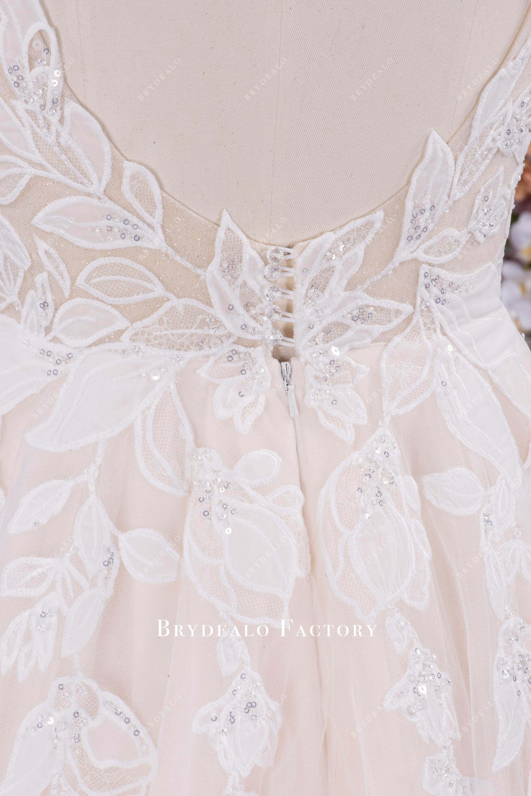 buttons back wedding dress