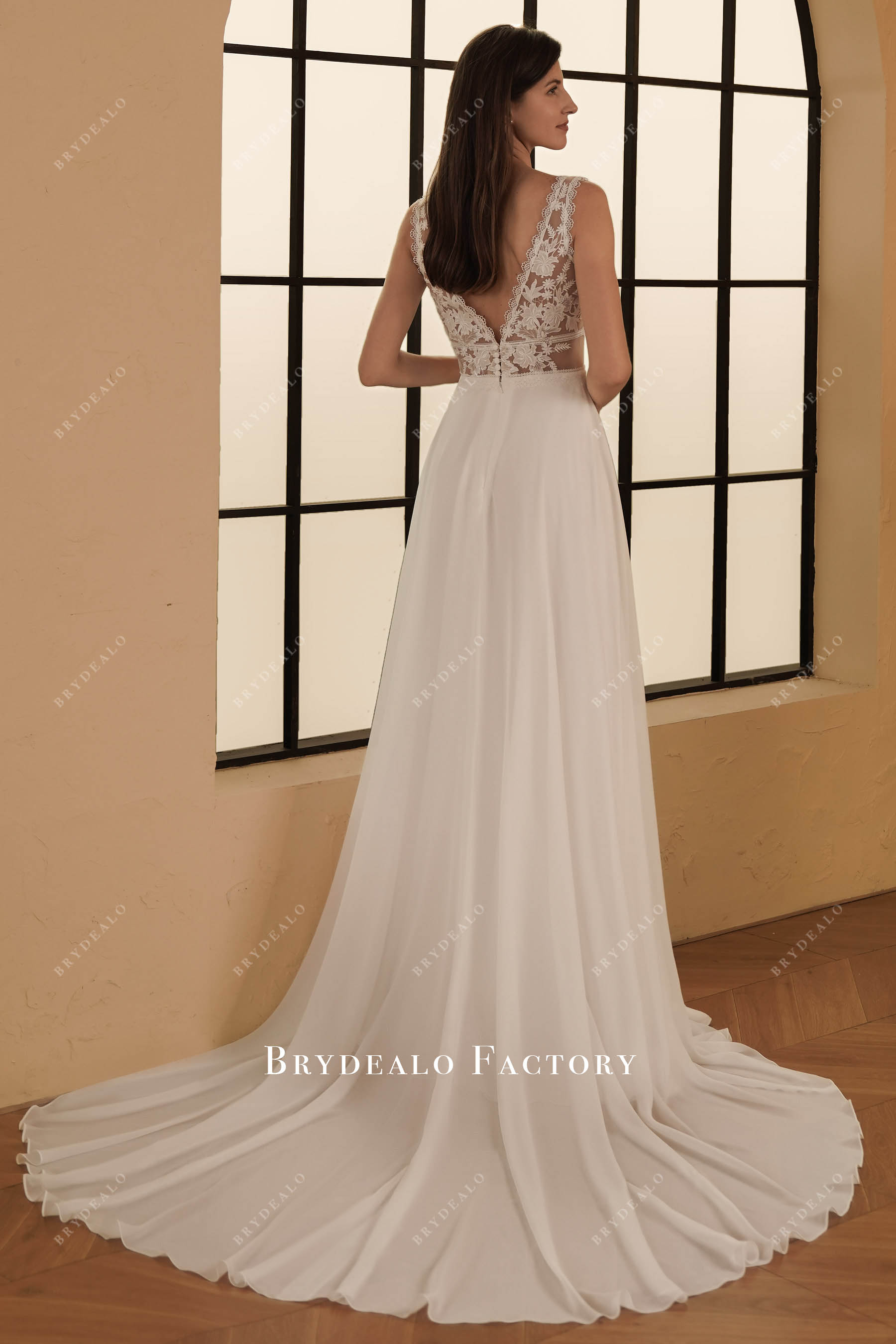 chapel beach wedding dress