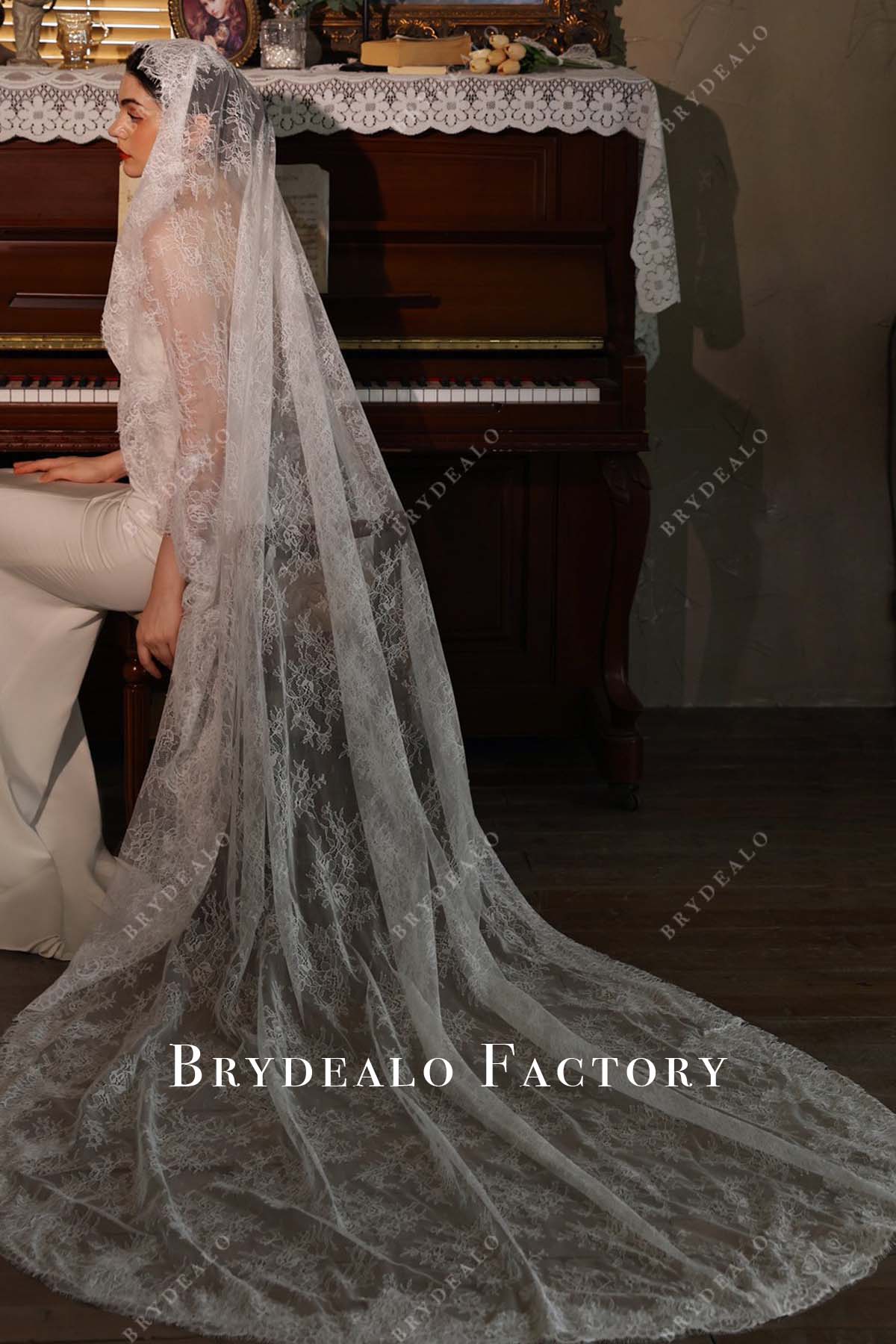 chapel length wedding veil