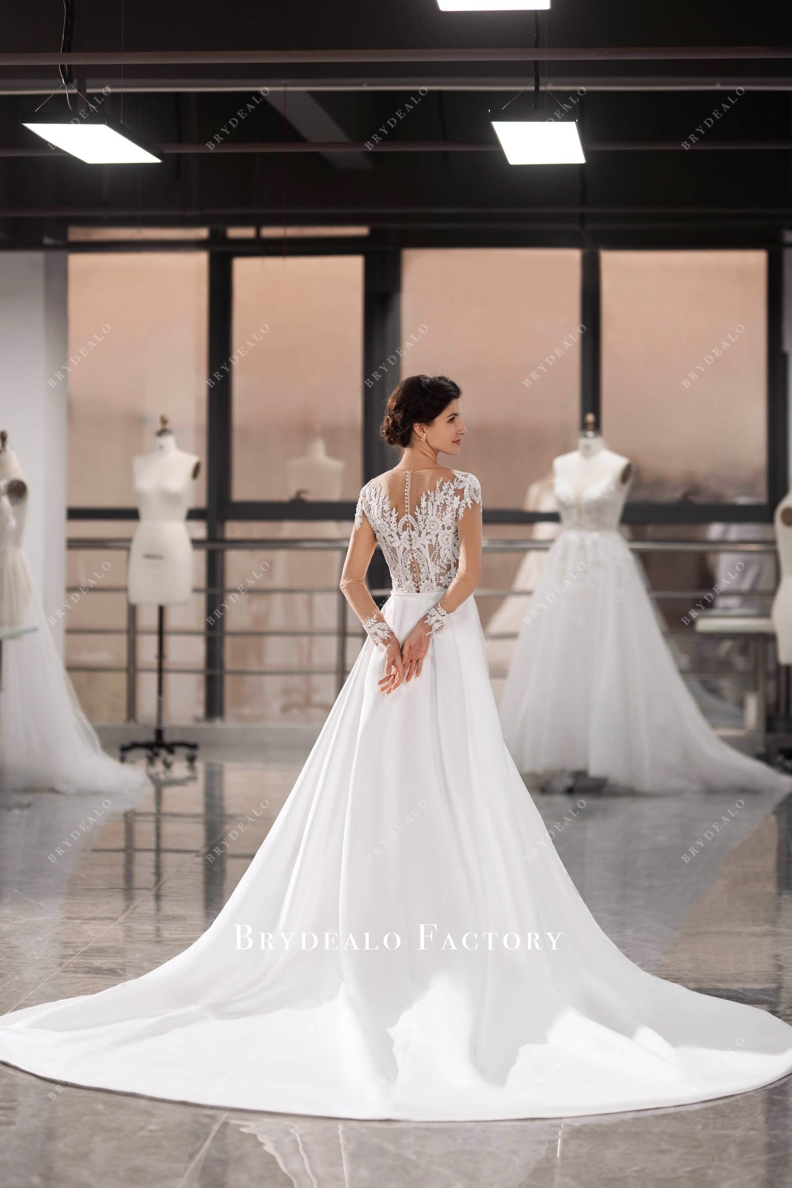 Strapless Scoop Neck Ruched Overskirt Satin Long Prom Evening Dress main image 1