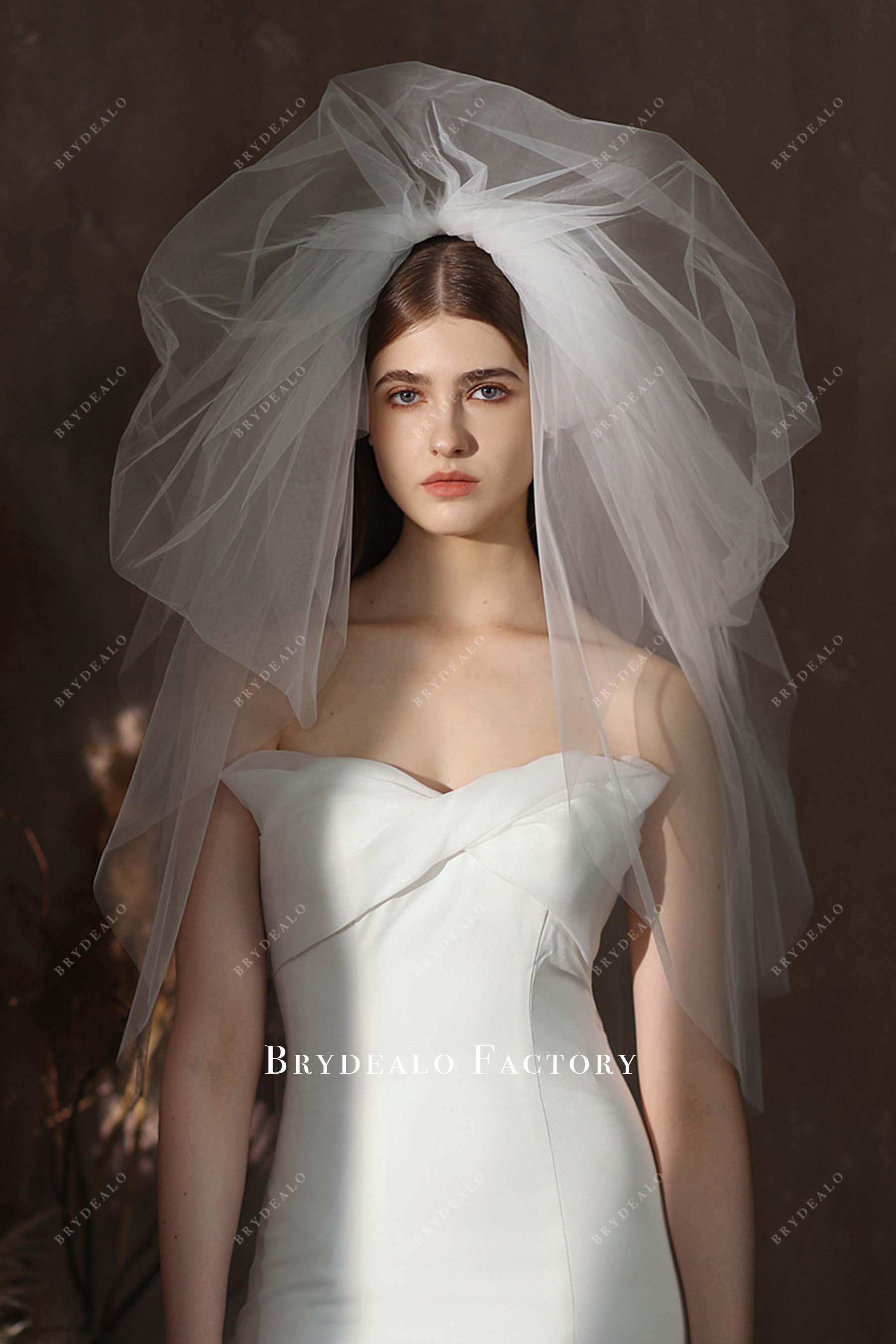 chic multi layered bridal veil