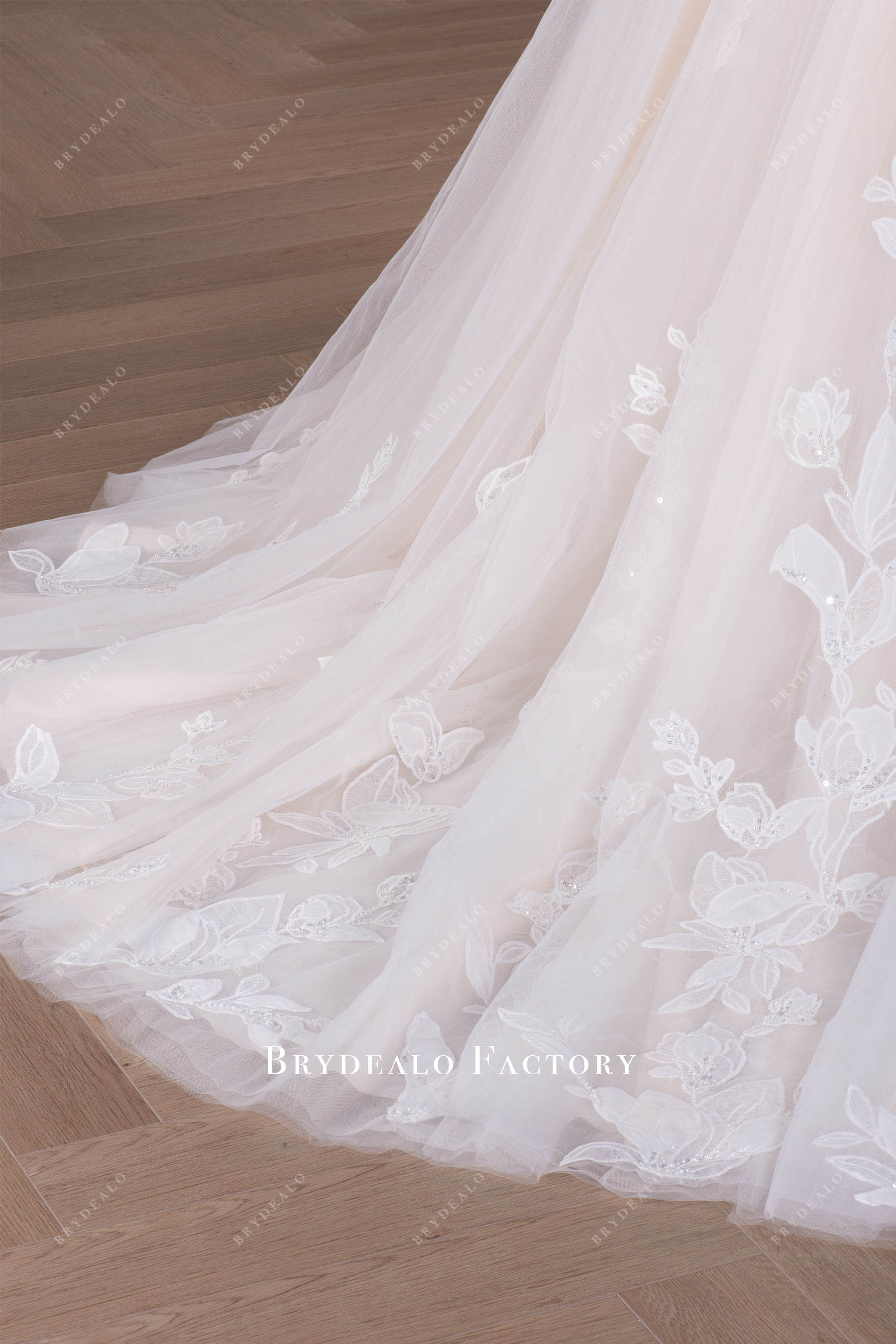 court train wedding gown