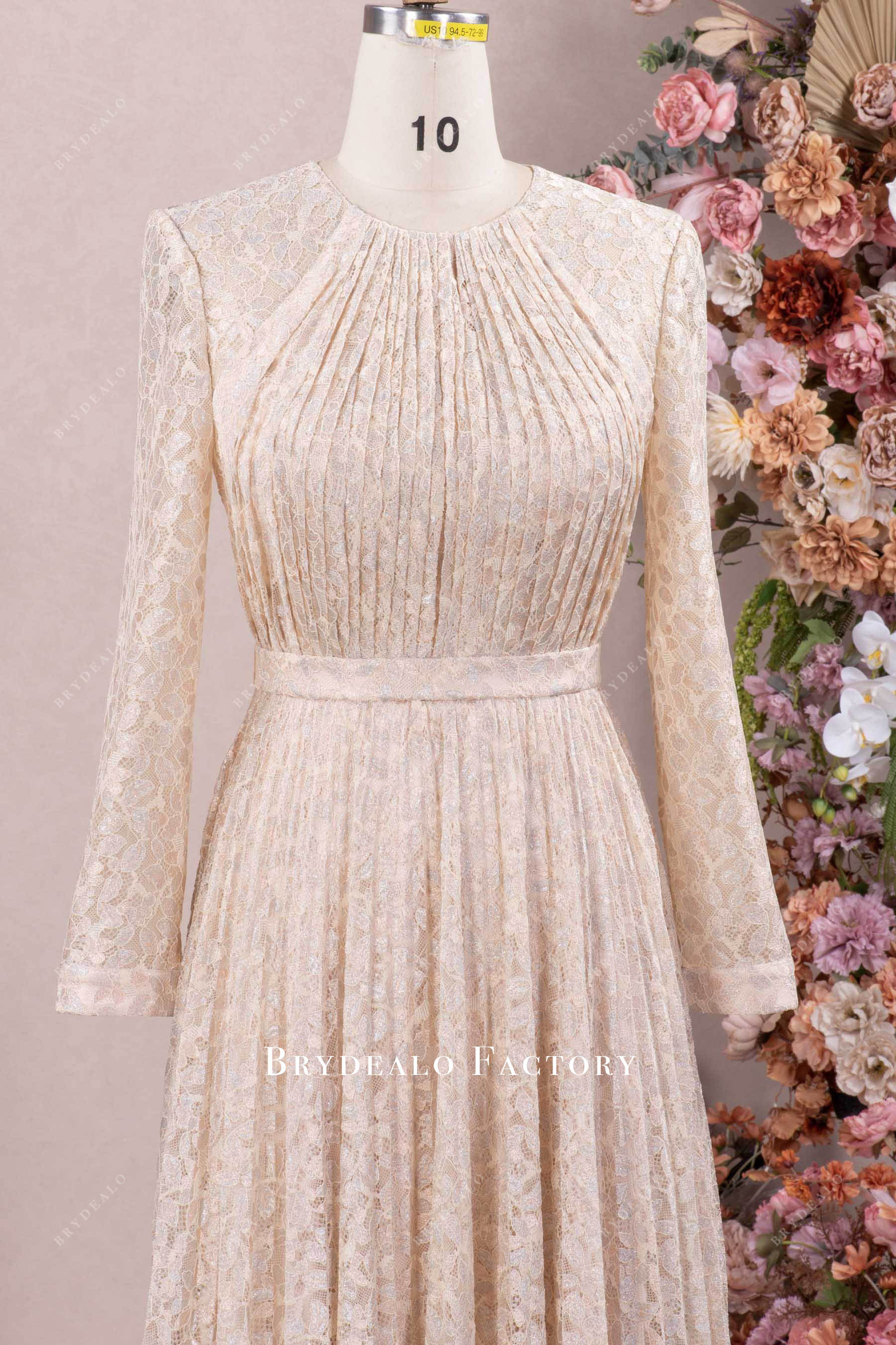 crew neck mother of bride dress