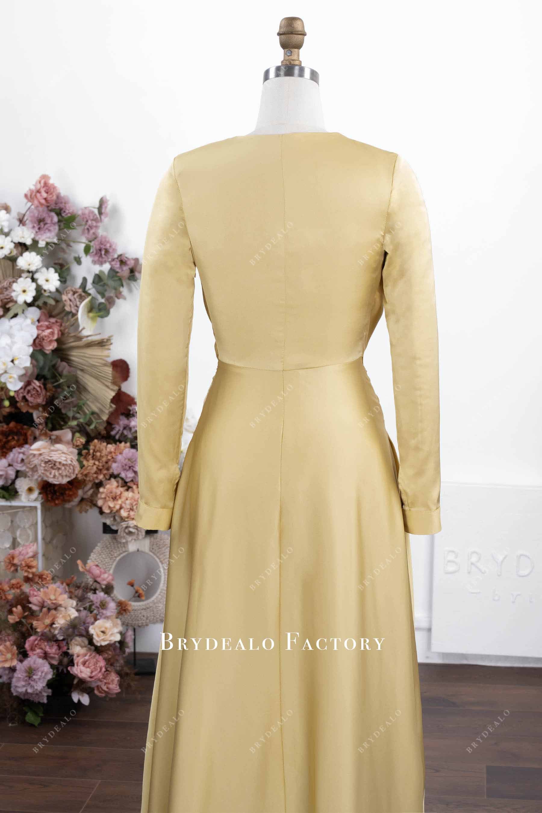 daffodil conservative back formal dress