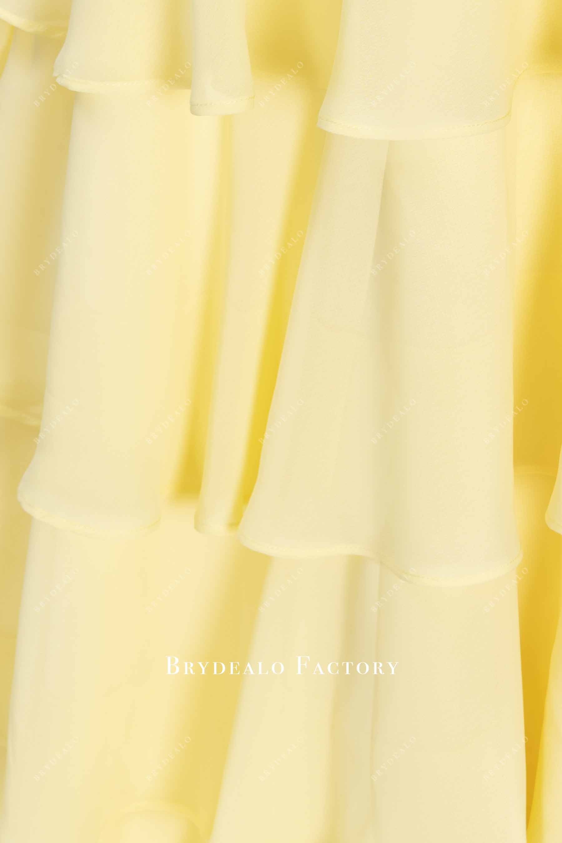 daffodil flowing chiffon tiered prom dress